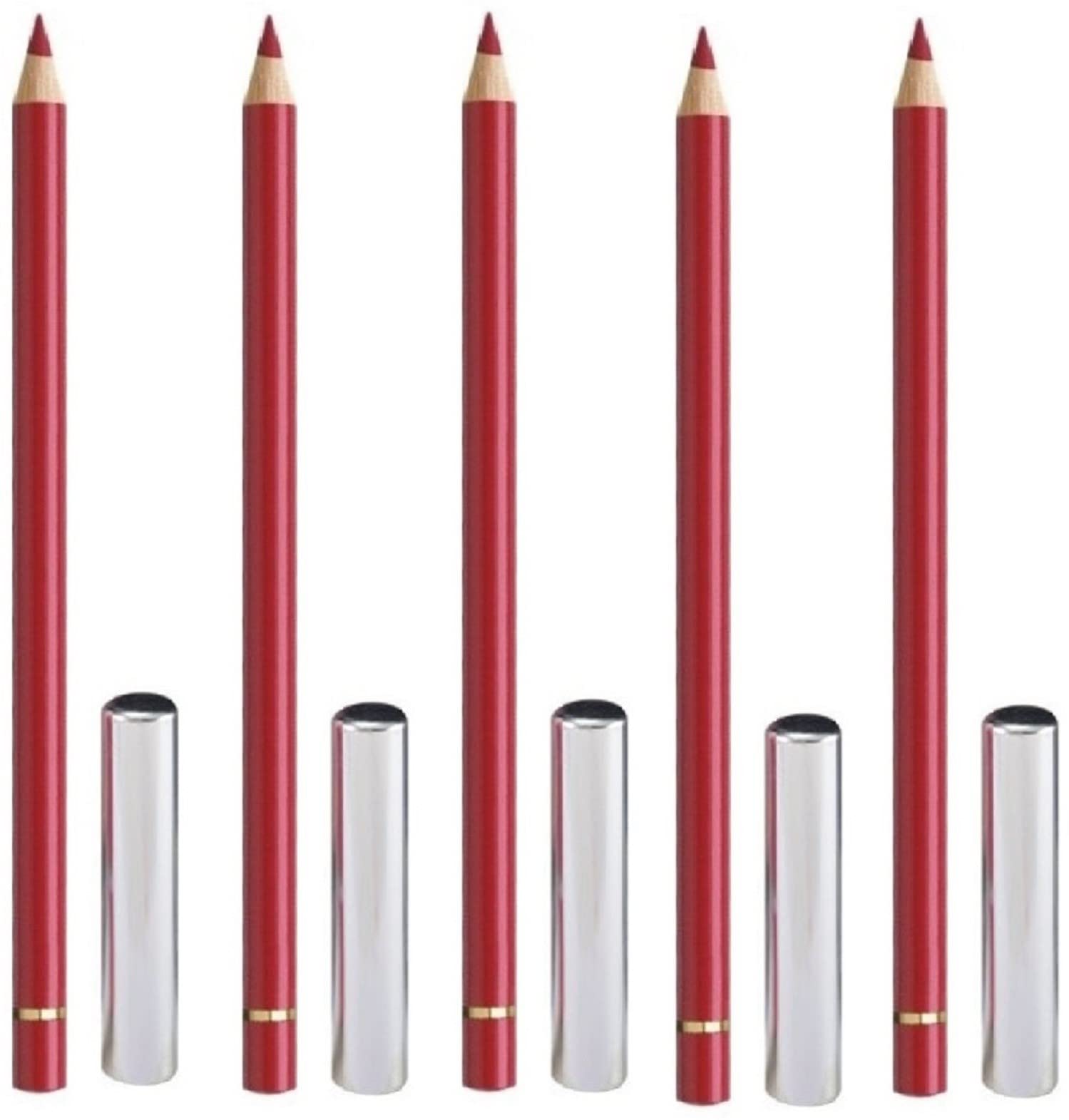 Best Red Kajal Eyeliner - Matte Finish, Long-Lasting, Pack of 5 - Perfect for Everyday Makeup & Party Looks