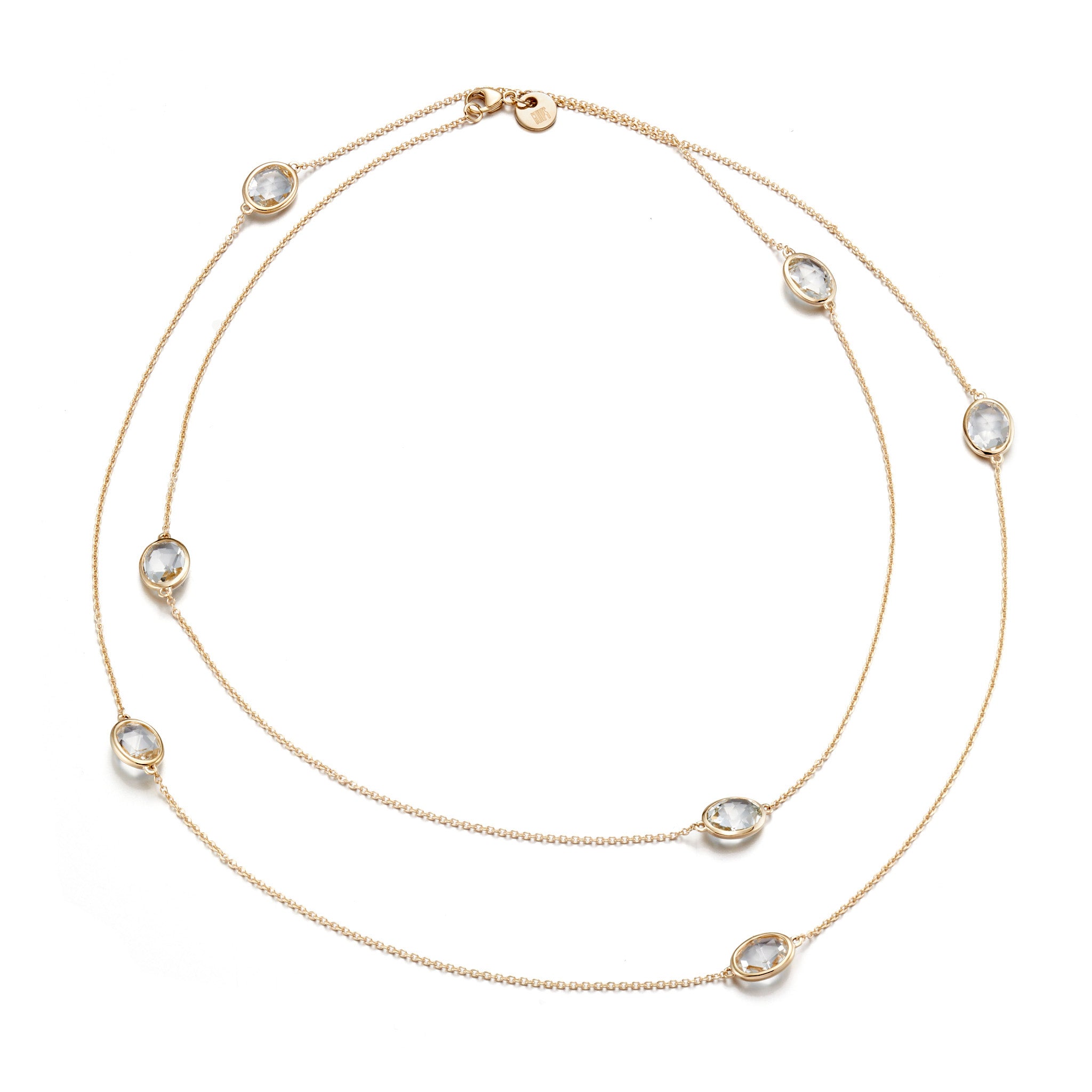 Elegant White Topaz Station Necklace - Perfect for Weddings, Anniversaries & Everyday Wear