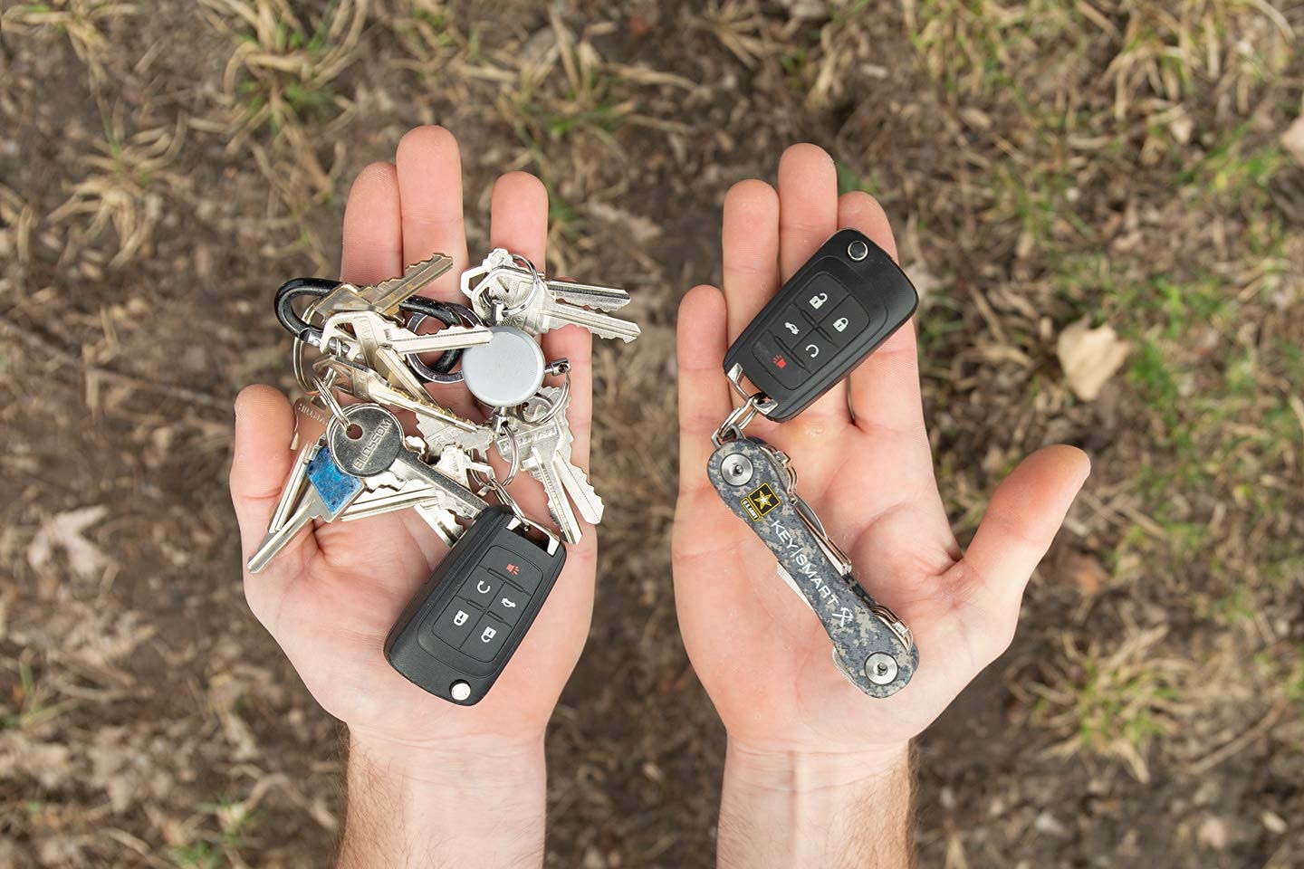 KeySmart Rugged Multi-Tool Key Holder - 14 Keys with Bottle Opener & Clip for Outdoor & Daily Use