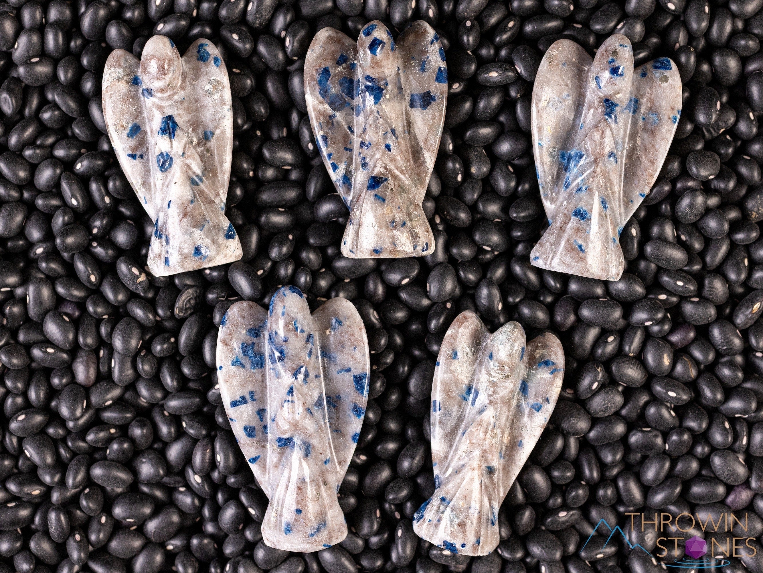 LAZULITE Crystal Angel Figurine - Guardian Angel Statue for Home Decor, Healing Crystals & Stones (E1761) - Perfect for Meditation, Spiritual Gifts & Positive Energy