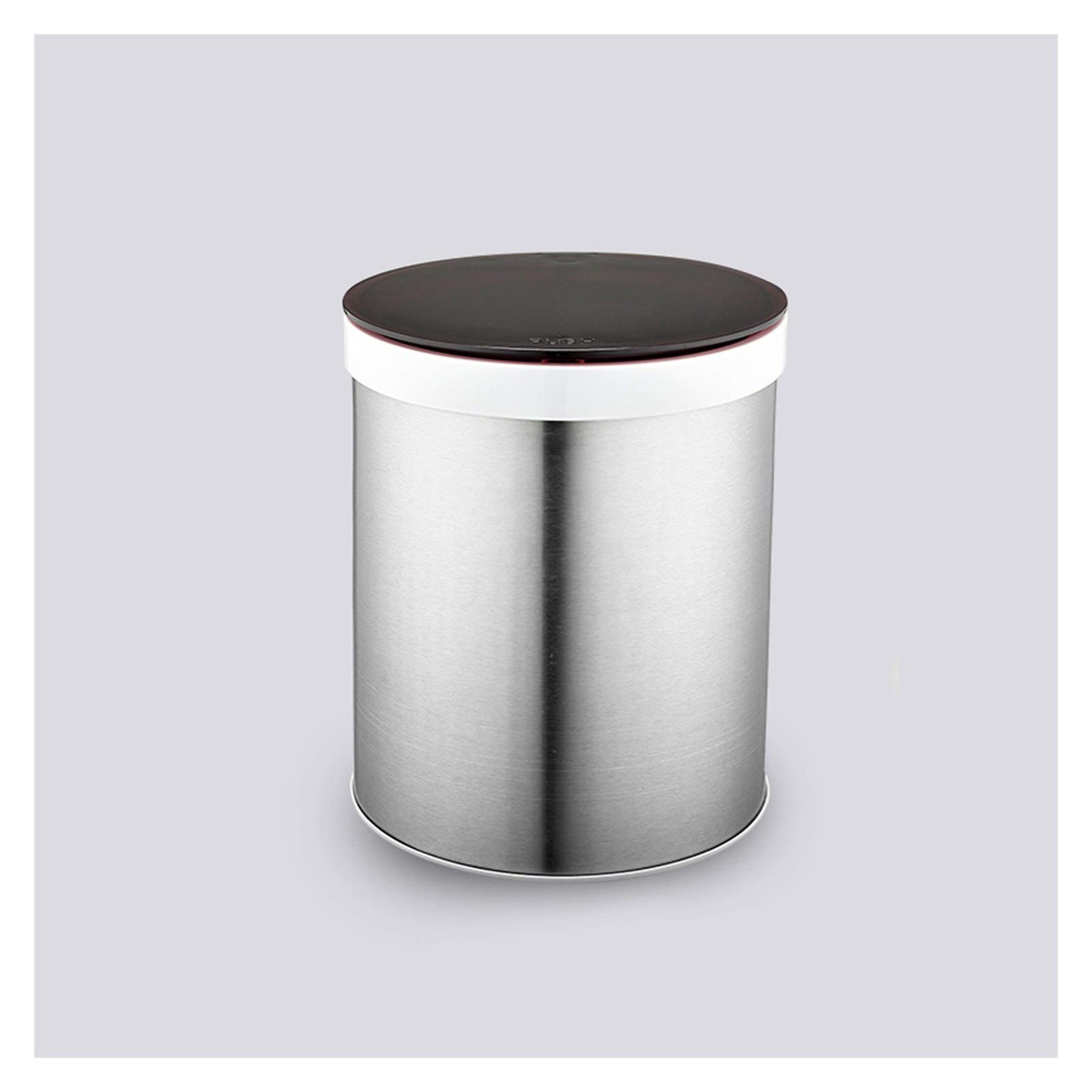 Small Round Push-Top Trash Can with Lid - 6.6