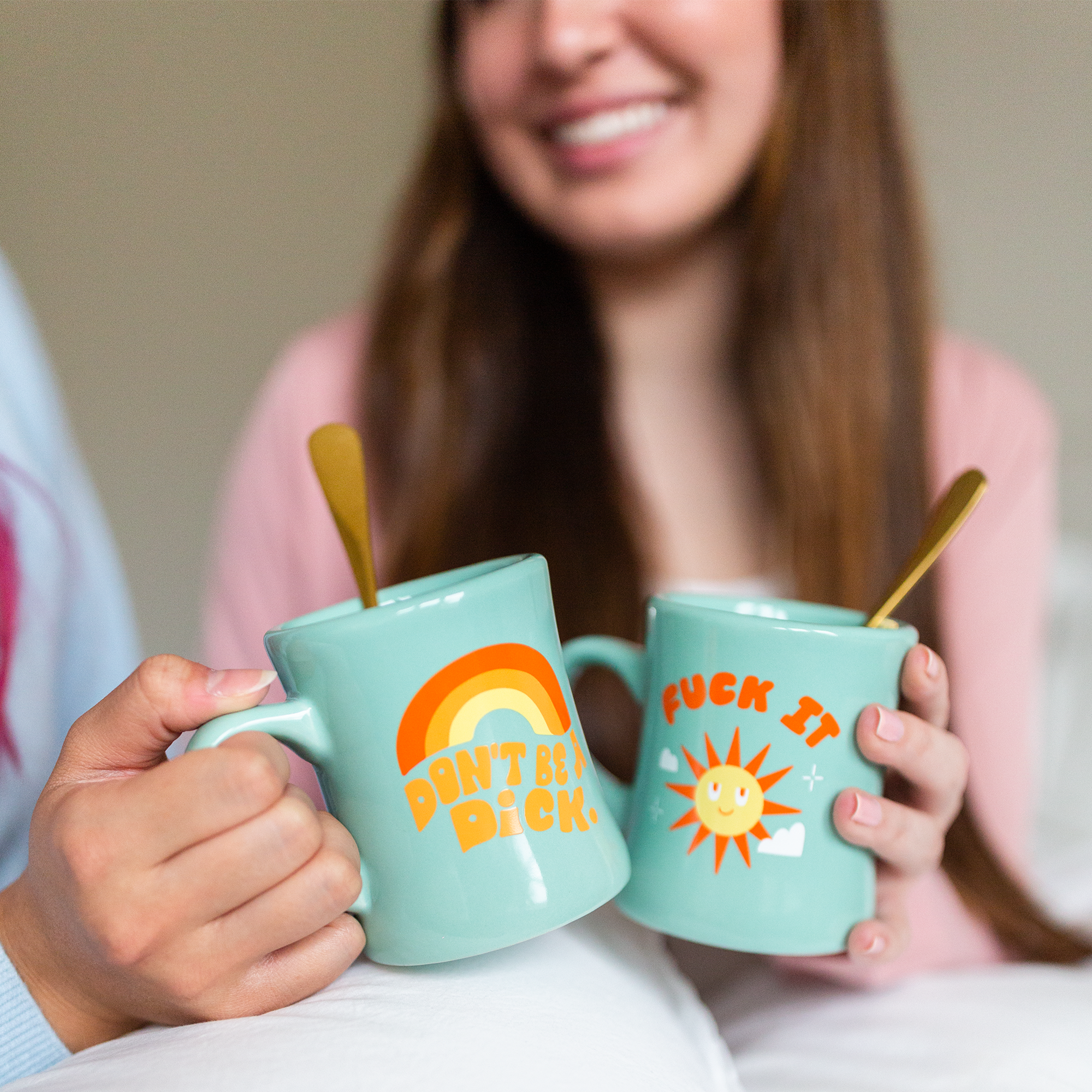 Don't Be A Dick Mint Diner Mug - Funny Coffee Cup for Office, Home & Gifts - Perfect for Tea, Hot Chocolate & Morning Coffee