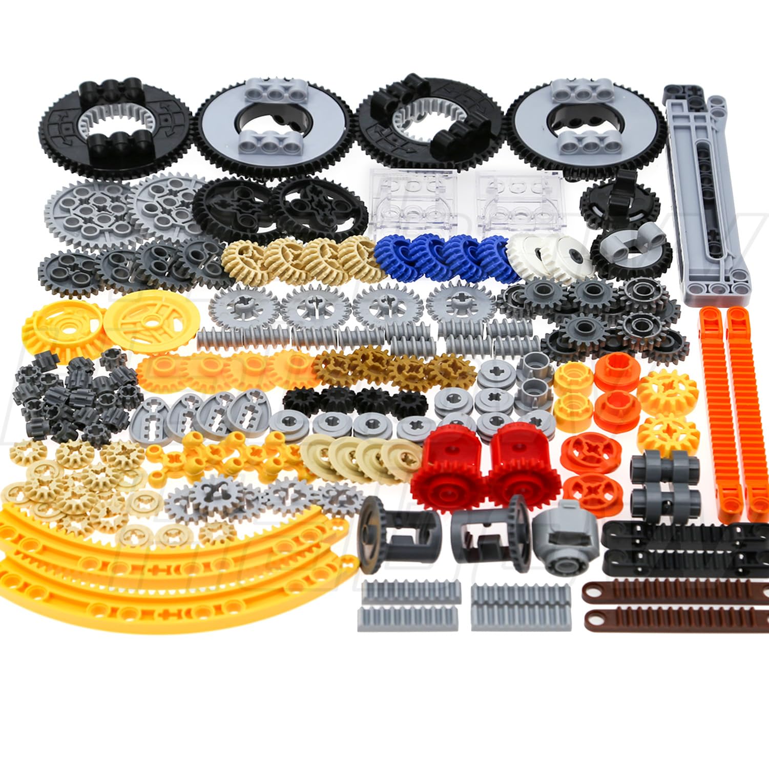 162pcs Technic Building Parts - Gears, Axles, Pins & Connectors - Compatible with Lego Technic Sets | MOC Replacement Pieces for Gearbox, Differential, Engine & Cam Kits | Perfect for DIY Technic Models & STEM Projects