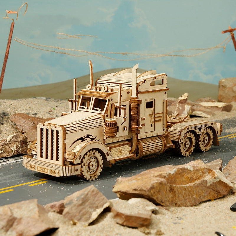 3D Wooden Truck Puzzle for Kids - MC502 Educational Toy for Brain Development, Perfect for Birthday Gifts & Family Game Night