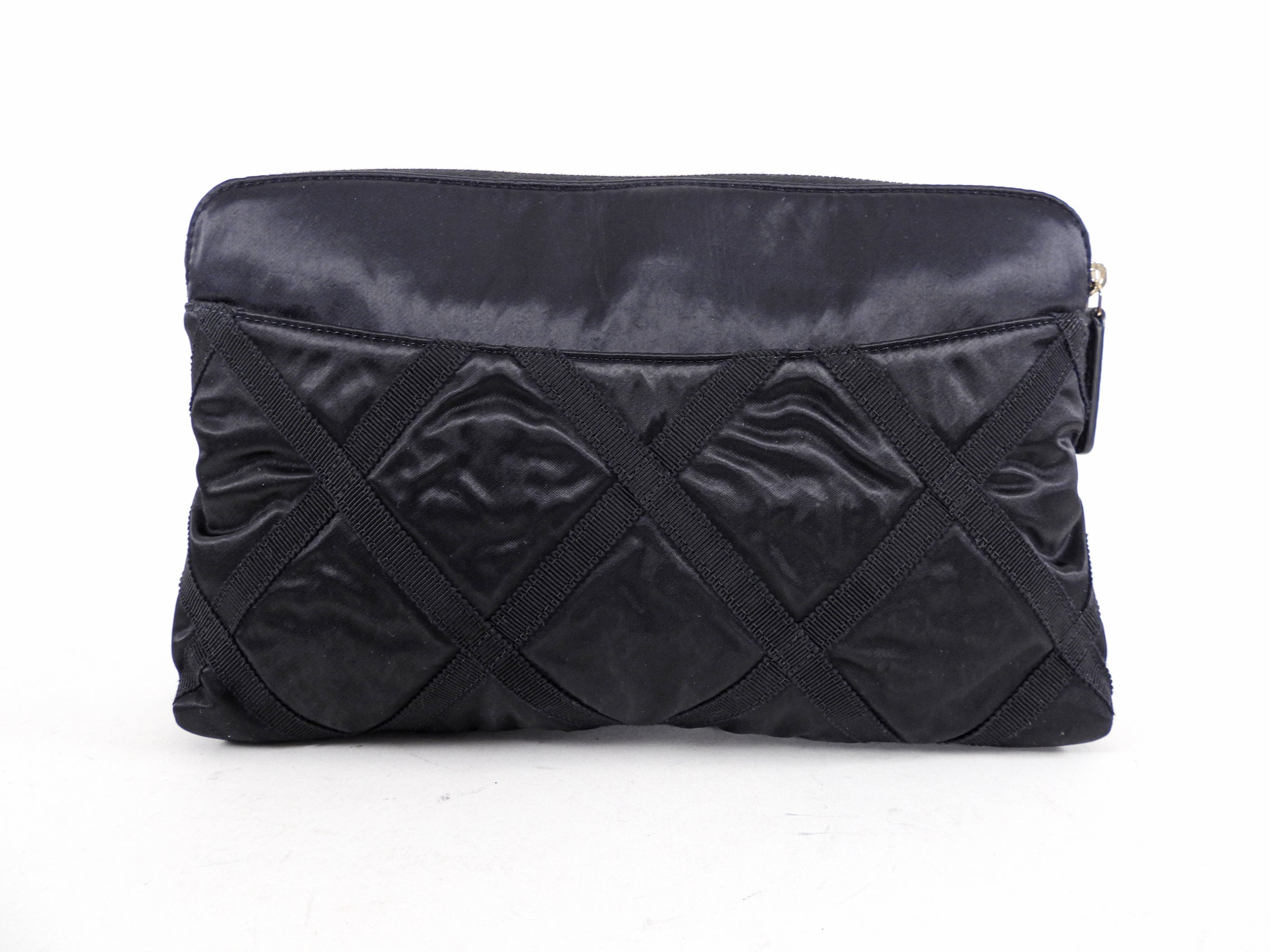 Chanel 21A Medium Satin Trousse Clutch Convertible Tote Bag - Luxury Designer Handbag for Women, Perfect for Evening Parties & Special Occasions