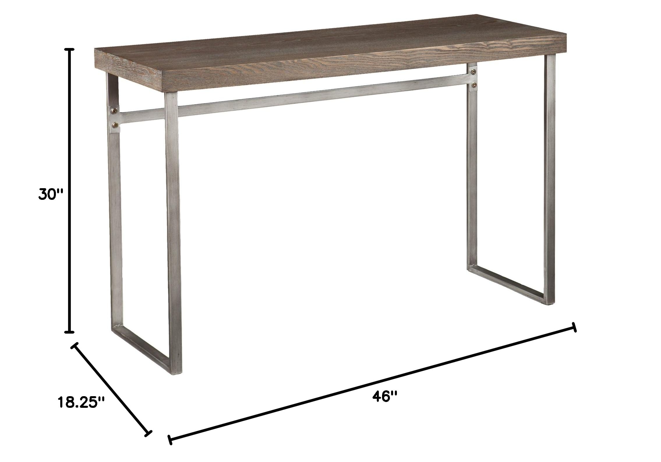 Southern Enterprises Nolan Console Table in Weathered Burnt Oak - Rustic Entryway Table for Hallway, Living Room & Foyer Decor