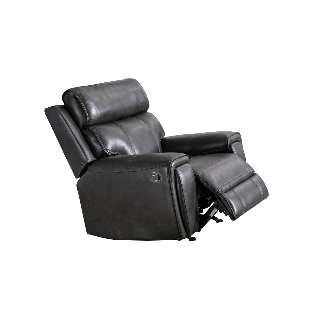 Premium Carnegie Rocker Recliner Chair - Comfortable Leather Upholstered Glider Rocking Recliner with Padded Armrests - Perfect for Living Room, Nursery & Relaxation