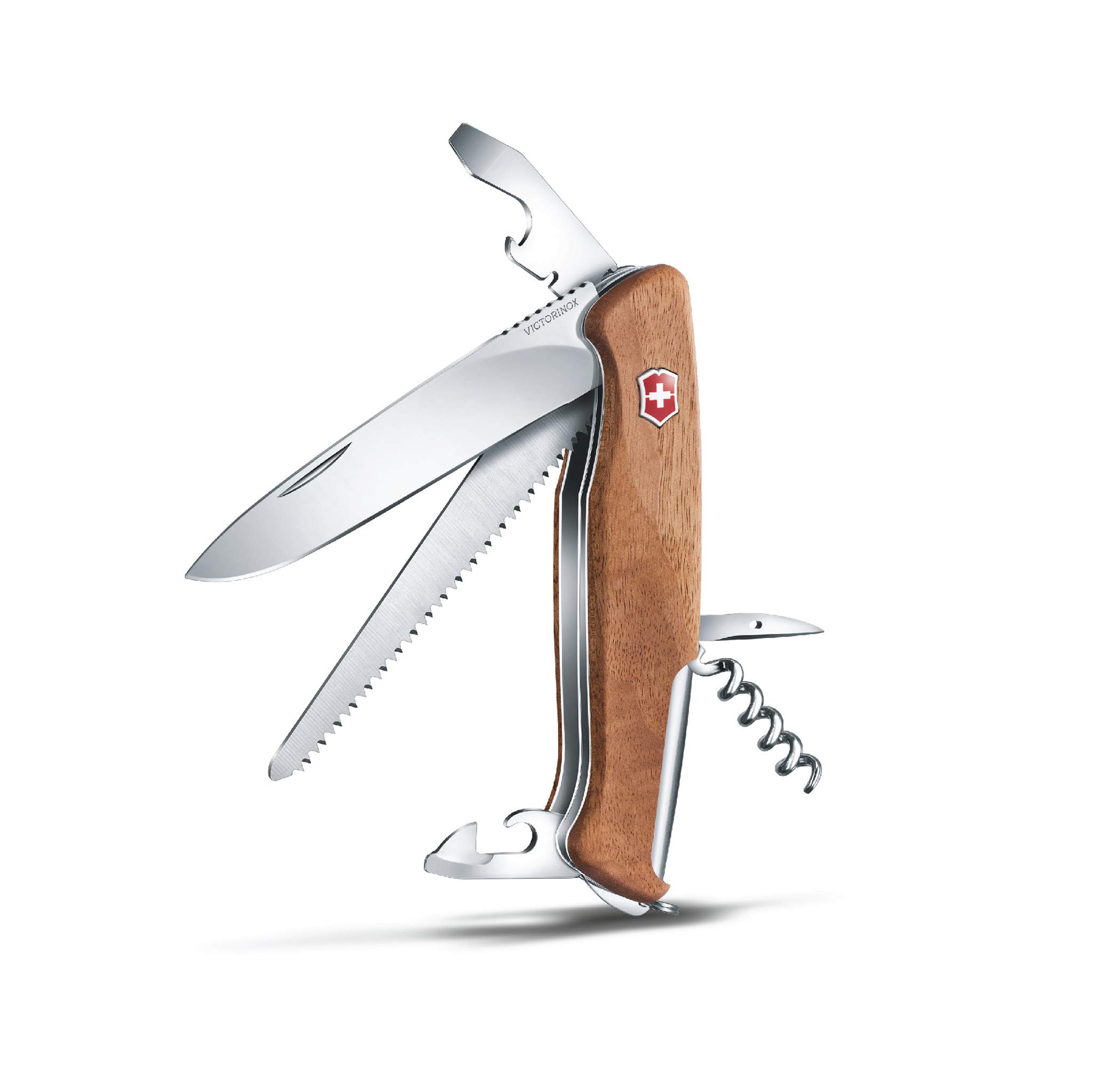 Victorinox Swiss Army Knife Ranger 55 - 10-in-1 Multitool with Blade, Can Opener & Screwdriver | Outdoor Camping, Hiking & Survival Gear