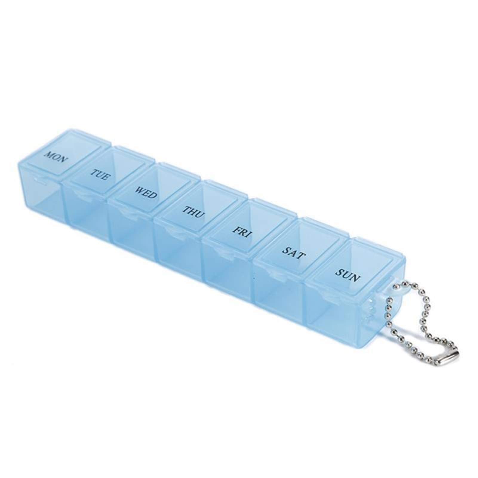 BGSFF 7-Day Travel Pill Organizer - Portable Weekly Medicine Box with Pill Splitter, Small Compact Pill Case for Daily Medication Storage (Color: 01) | Perfect for Travel, Work, and Home Use