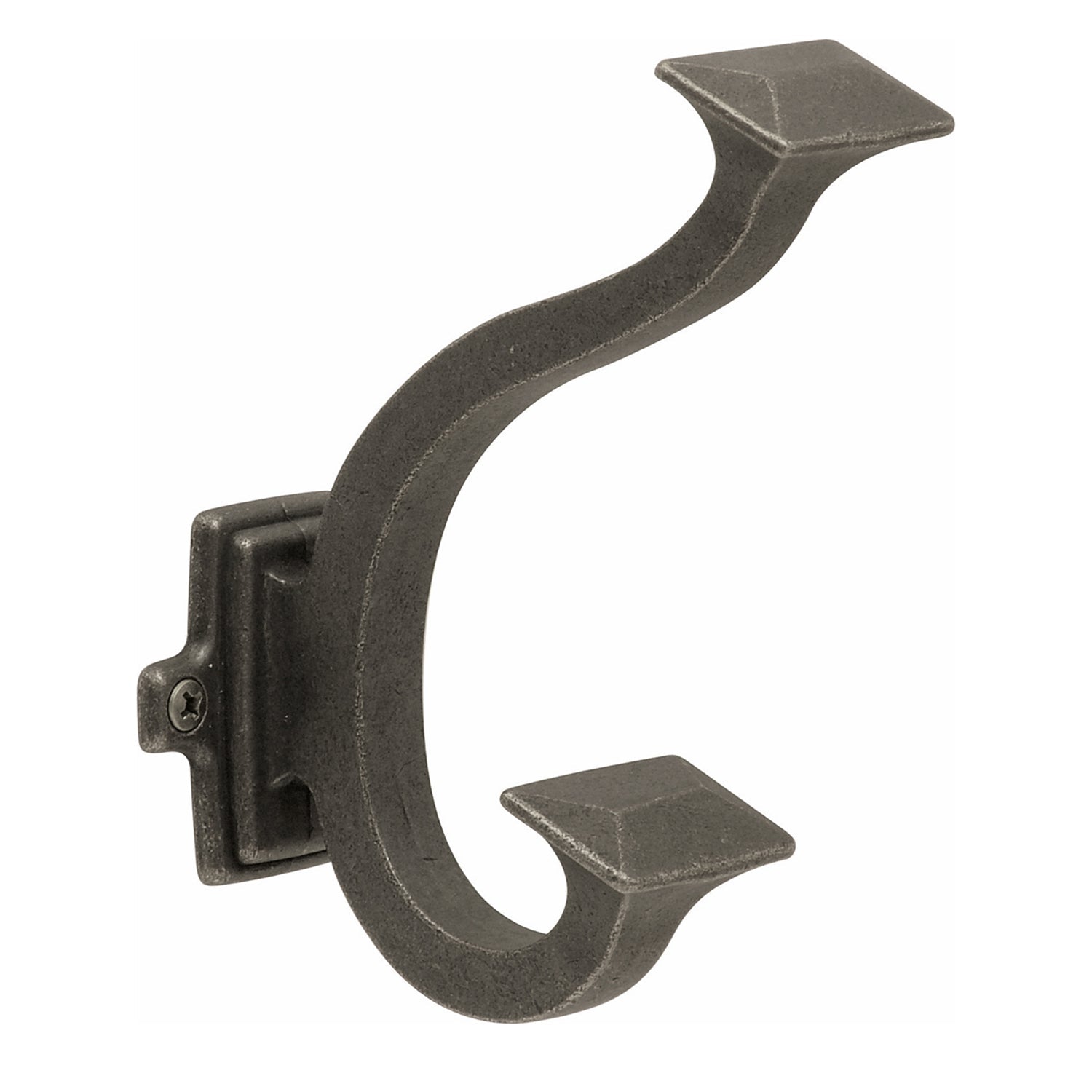 Bungalow Signature Hook 1.5 Inch Center to Center - Antique Finish Cabinet Pull - Perfect for Kitchen Cabinets, Bathroom Vanities & Furniture Hardware