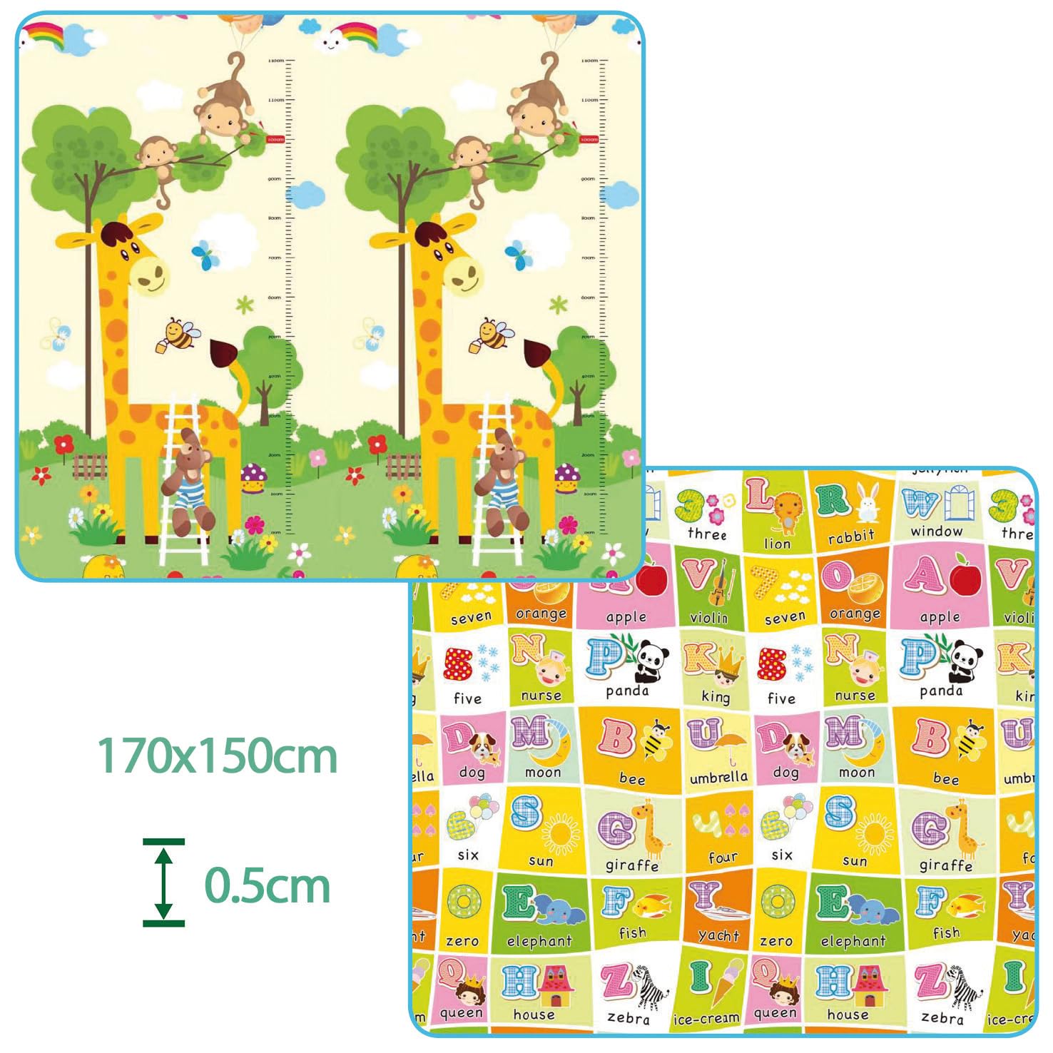 Alea Baby Foldable Soft Play Mat for Kids - Non-Toxic Baby Crawling Mat 67