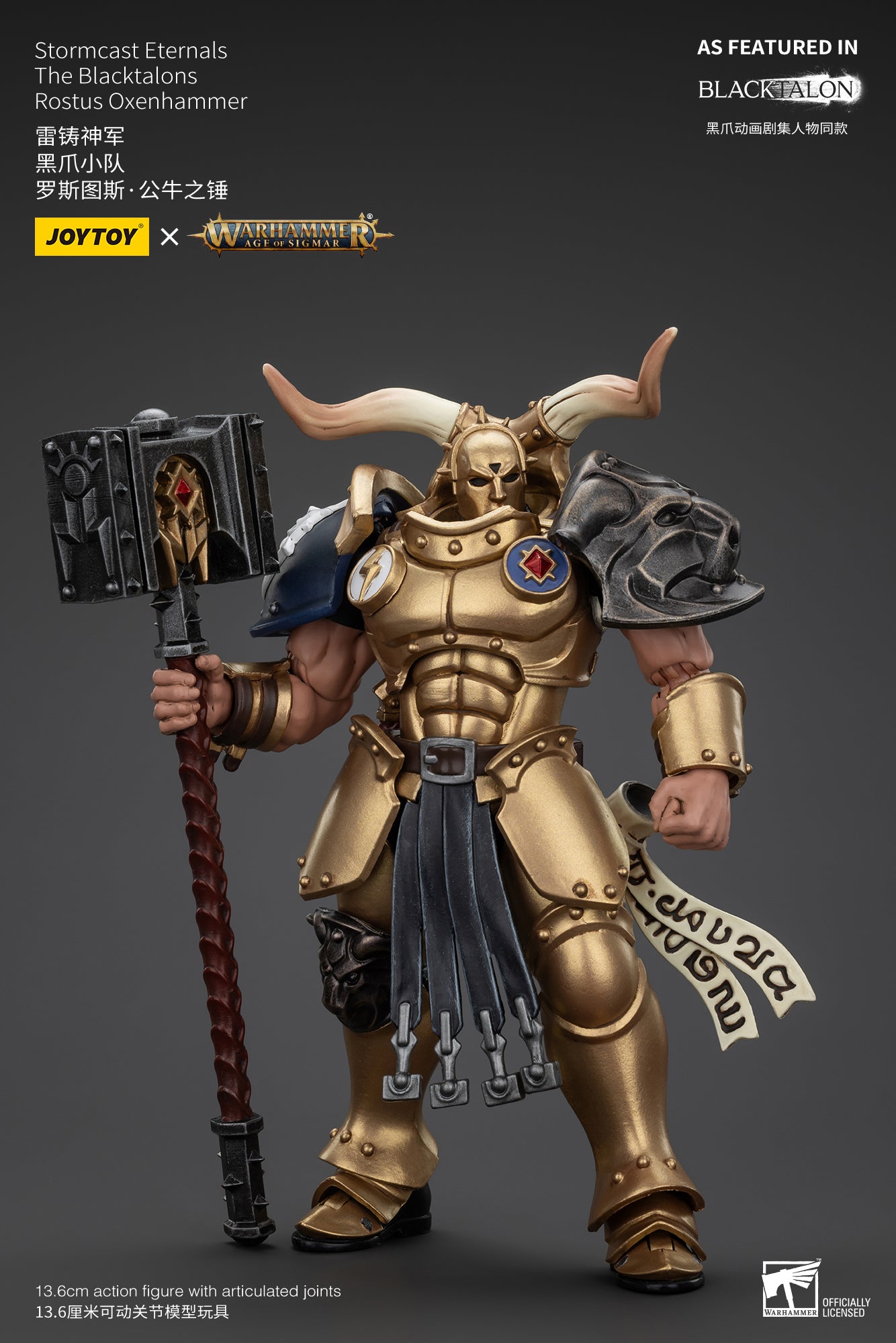 1/18 JOYTOY 4-Inch Action Figure - Warhammer Age of Sigmar Stormcast Eternals The Blacktalons - Collectible Miniature for Tabletop Gaming & Display
