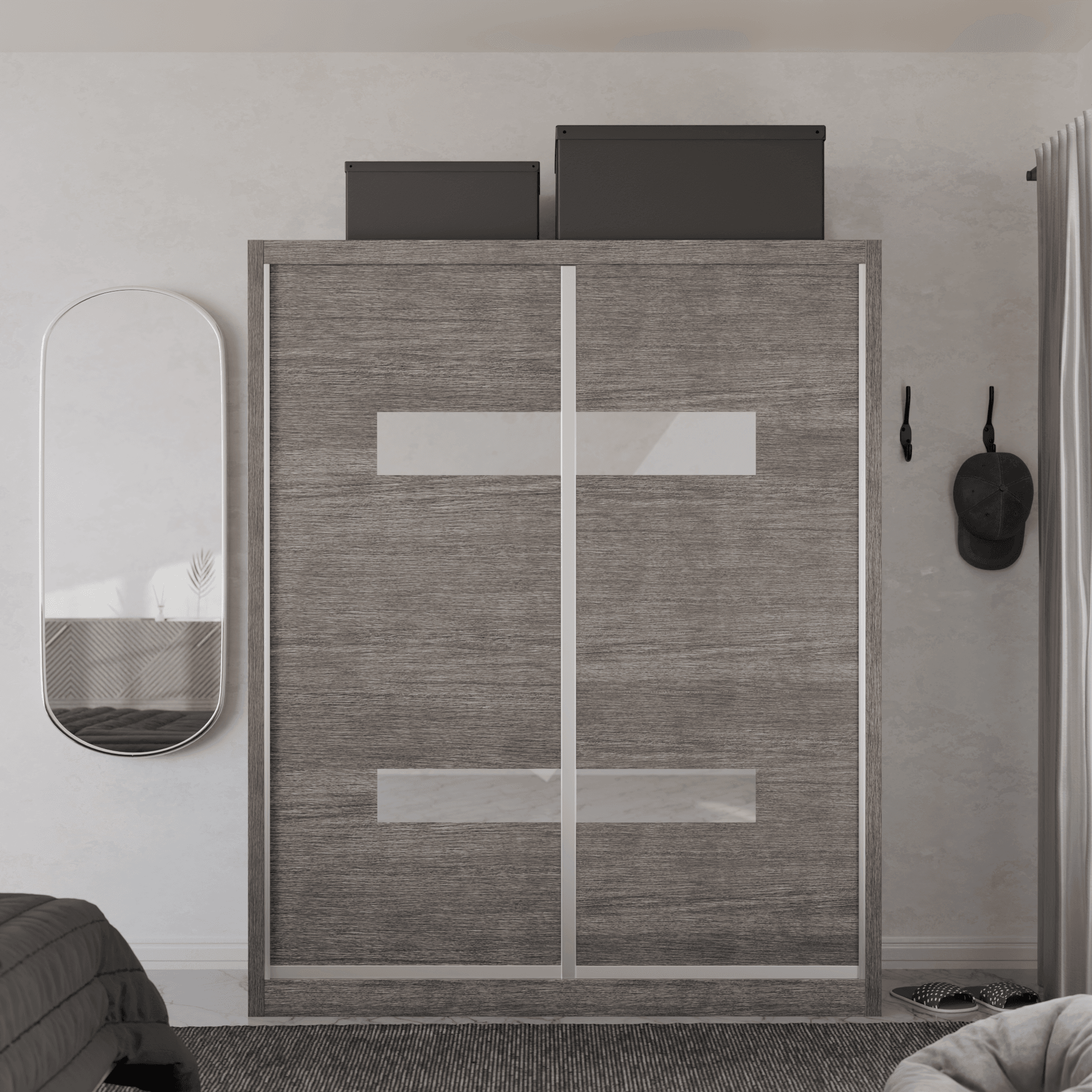 Micasa Modular Wardrobe W02 - Customizable Closet Organizer System for Bedroom & Walk-in Closets | Space-Saving Storage Solution with Adjustable Shelves & Hanging Rods | Perfect for Home Organization & Small Spaces