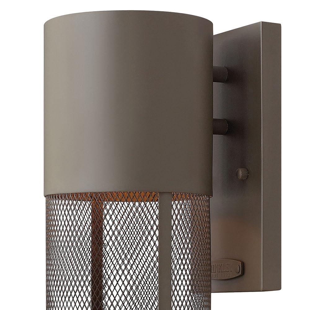 Hinkley Aria Collection Transitional One Light Medium Outdoor Wall Mount in Buckeye Bronze - Perfect for Porch, Patio, and Exterior Entryway Lighting