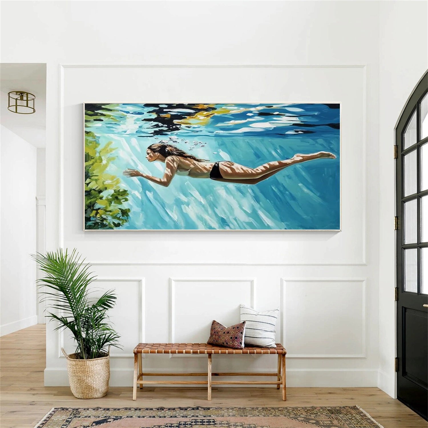 Swimming Sport Canvas Painting Wall Art - #SA014 - Perfect for Home Decor, Office, Gym & Pool Area