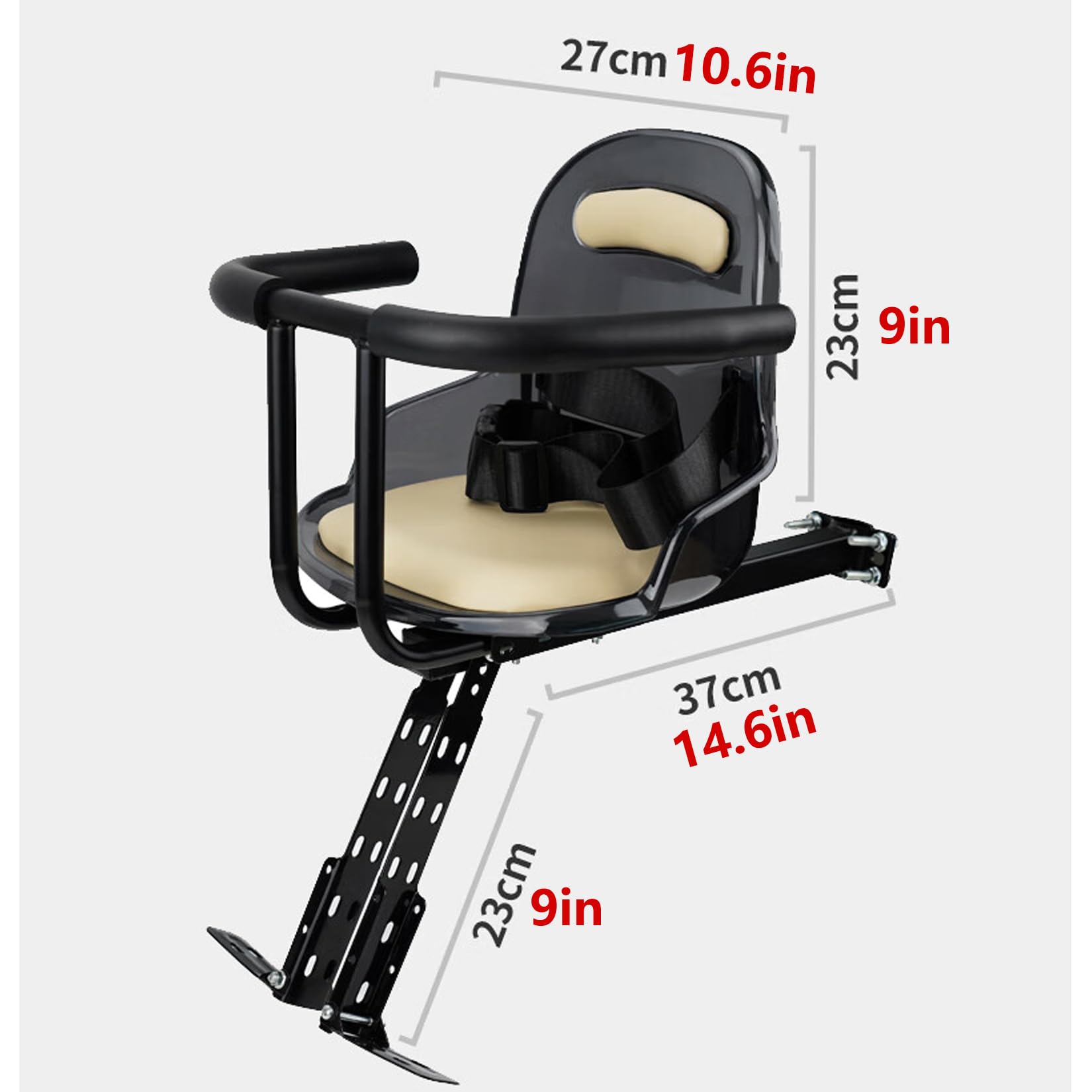 **Wkantlaes Front Mounted Toddler Bike Seat for Adults - Adjustable & Safe Child Bike Carrier for Kids Ages 1-7 - Compatible with Mountain Bikes & City Bikes - Perfect for Family Rides & Outdoor Adventures**