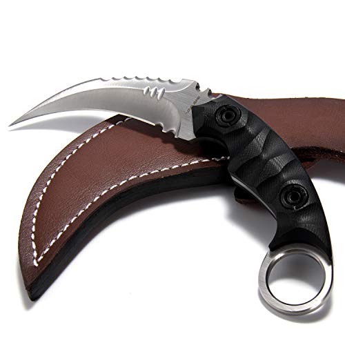 Silver Satin - Leather Sheath