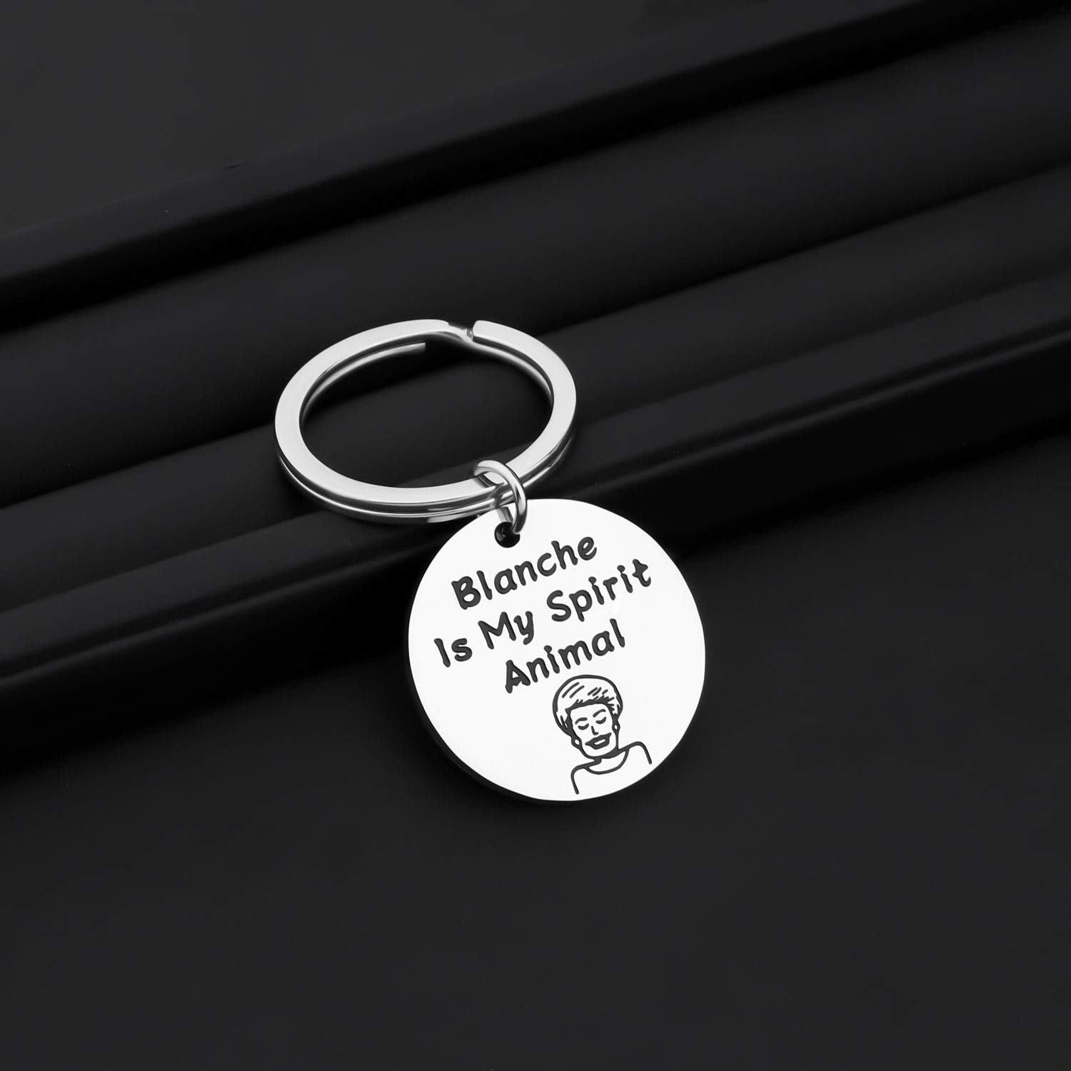 ENSIANTH Golden Fans Keychain - Dorothy, Blanche, Sophia, Rose Inspired Spirit Animal Gift for Women & Friends | Perfect for Birthday, Christmas, Party Favors & Friendship Tokens