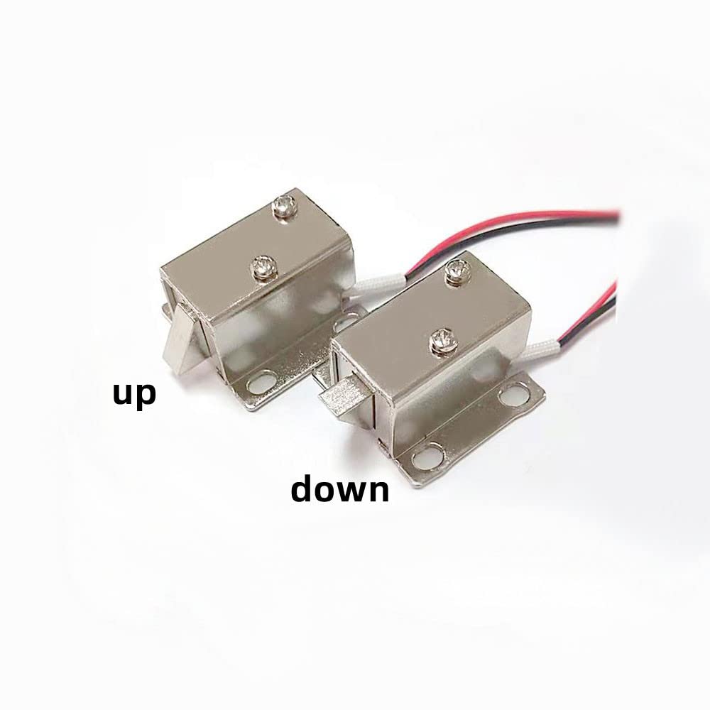 DAGIJIRD 12V Ultra-Compact Electric Lock Solenoid - Electromagnetic Push-Pull Cabinet & Drawer Door Lock for DIY Projects | Secure Storage, Smart Home Automation, Furniture Safety
