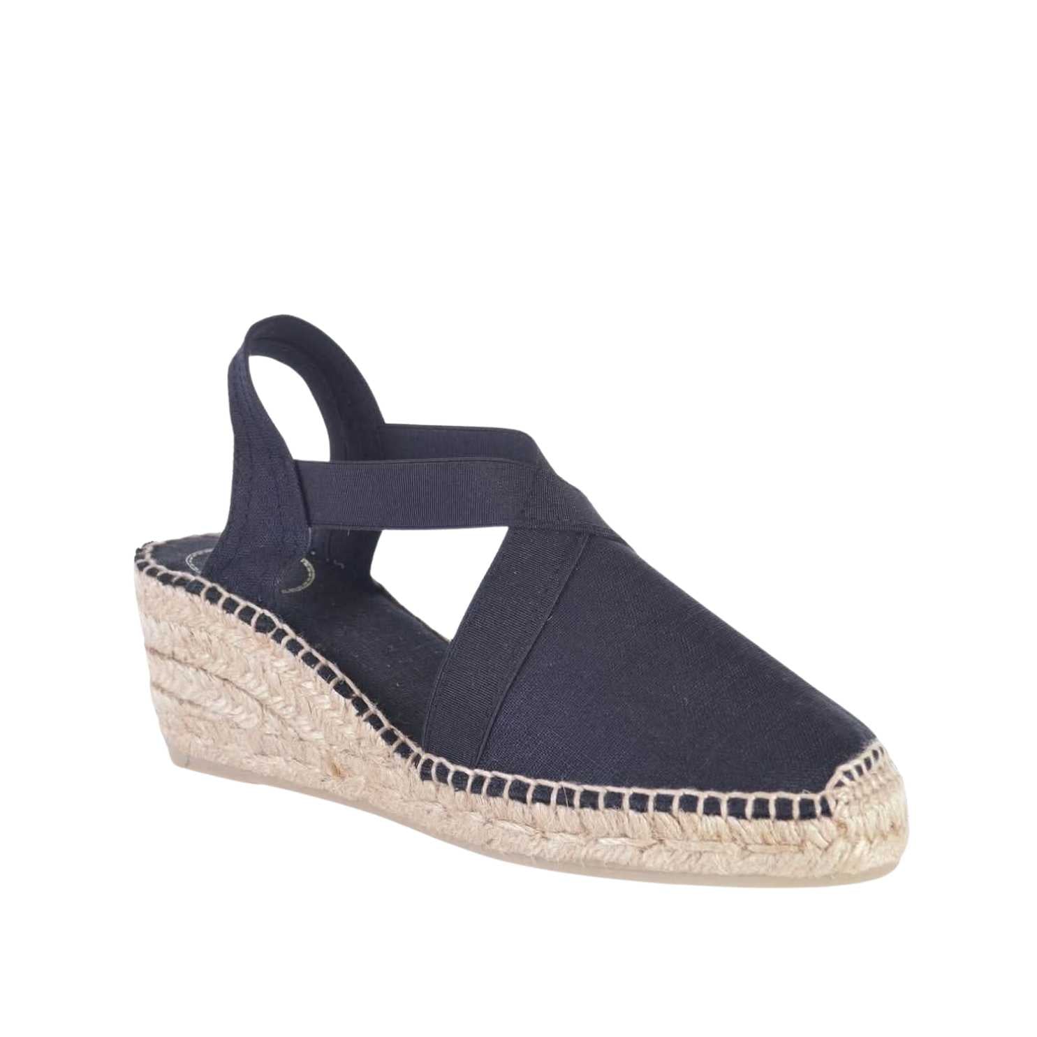Women's Plain Linen Wedge Espadrille Shoes - Comfortable Summer Sandals for Beach, Vacation & Casual Outings