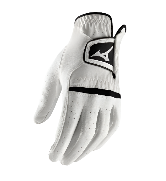 Mizuno Men's Comp White Cadet Golf Glove - Left & Right Hand - Premium Leather for Enhanced Grip & Comfort - Perfect for Driving Range, Practice & Tournament Play