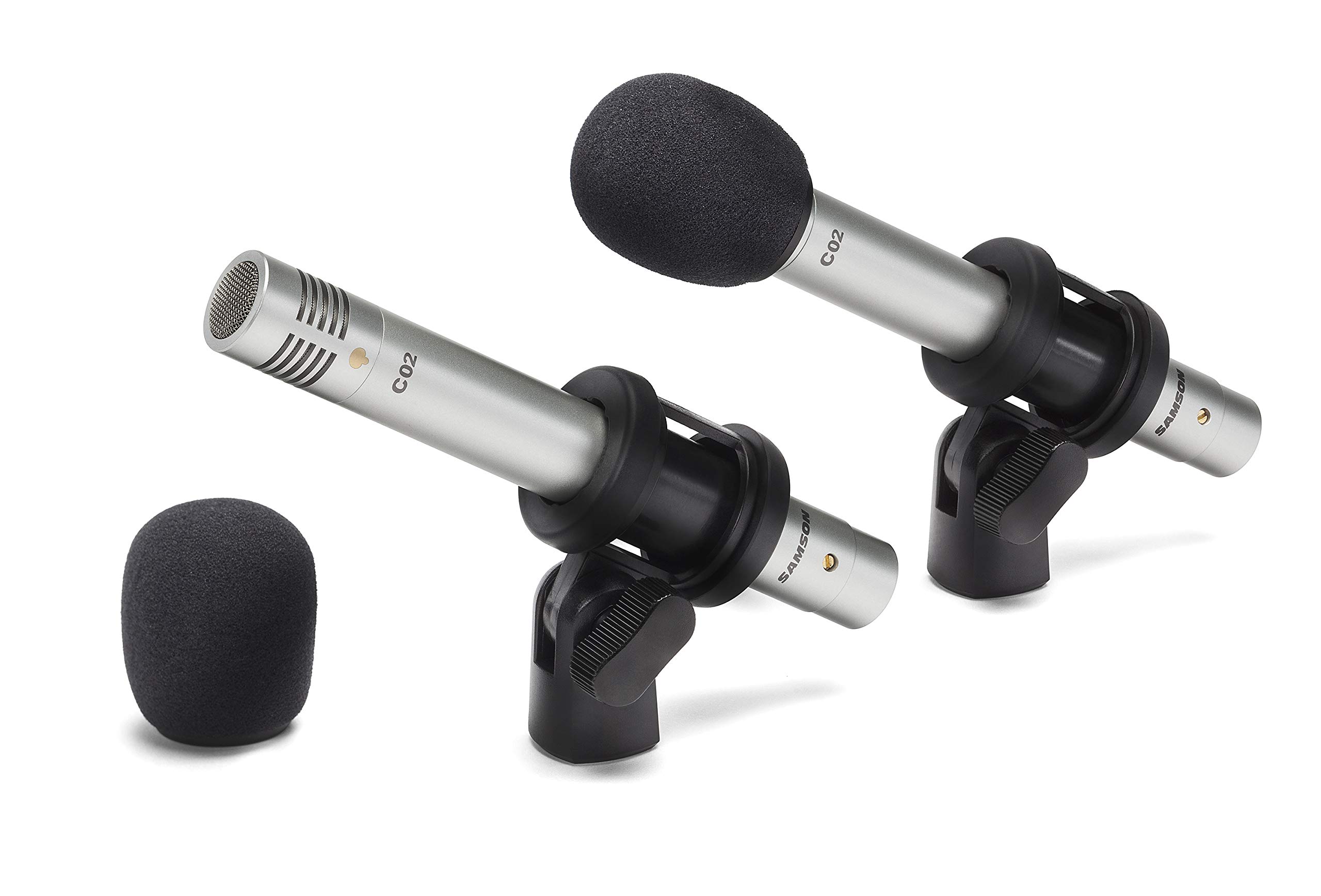 Samson C02PR Pencil Condenser Microphone with SAMK10 Stand - Professional Studio Recording for Podcasting, Voiceovers & Music