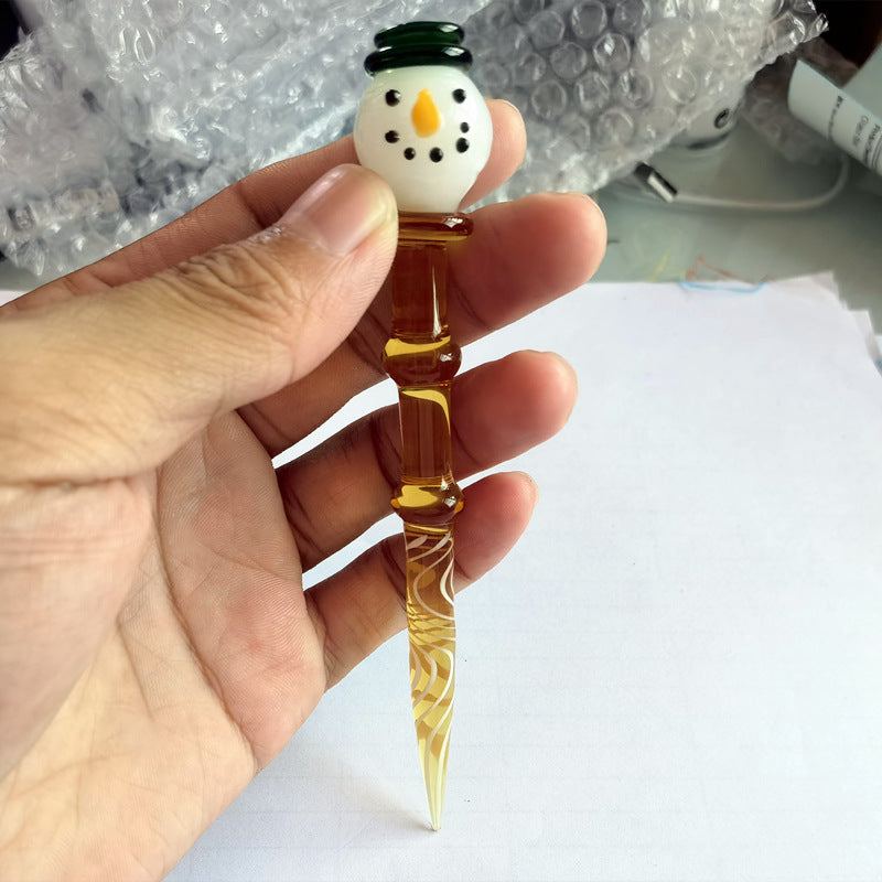 Cartoon Cream Spoon - Glass Wax Oil Concentrate Dabbing Tool for Smoking Accessories | Perfect for Wax, Oil & Concentrate Application - Ideal for Dab Rigs, Vaporizers & Smoking Sessions