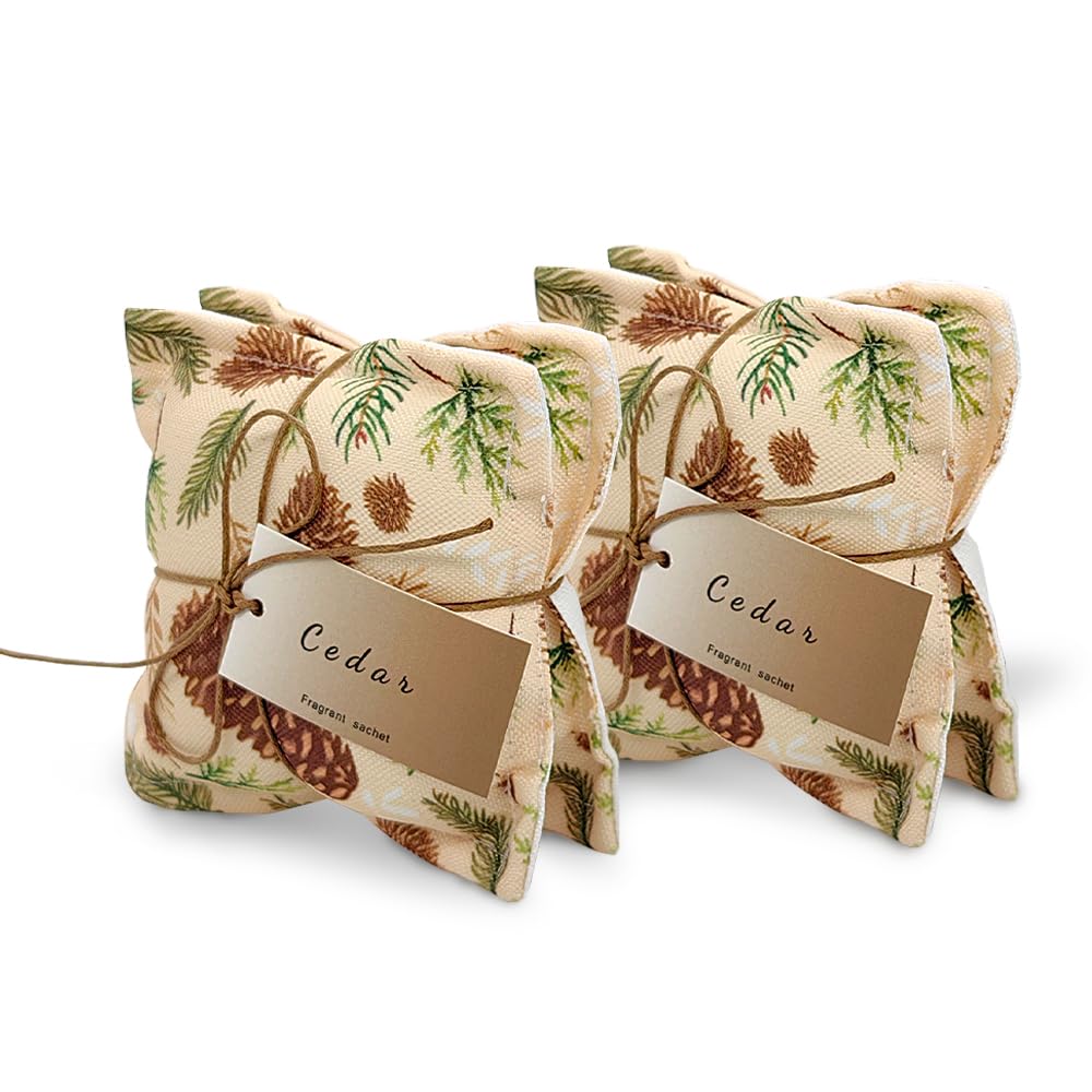 AUCUDA Easter Cedar Sachets for Drawers & Closets - Spring Wedding & Bedroom Fragrance