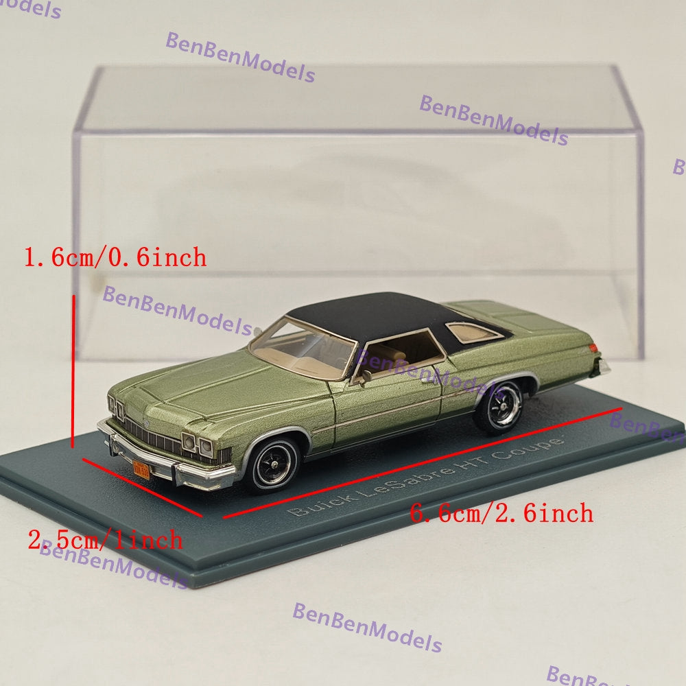 1/87 NEO SCALE MODELS Buick LeSabre HT Coupe Resin Car - Limited Edition Collectible Green Diecast Model - Perfect for Car Enthusiasts, Display Cases & Diorama Scenes