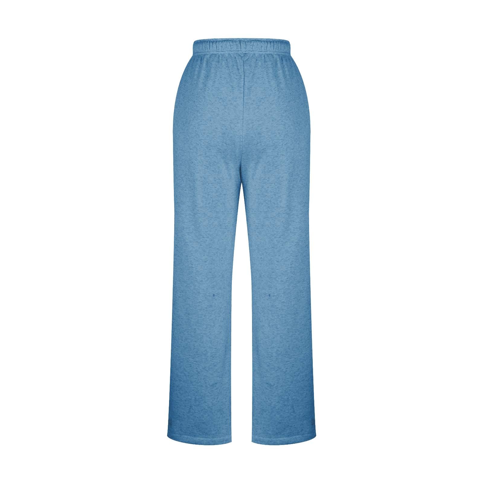 Women's High Waisted Wide Leg Sweatpants - Soft Lounge Pants with Drawstring & Pockets for Yoga, Workout, Home & Casual Wear - Comfortable Loose Fit Yoga Trousers for Women