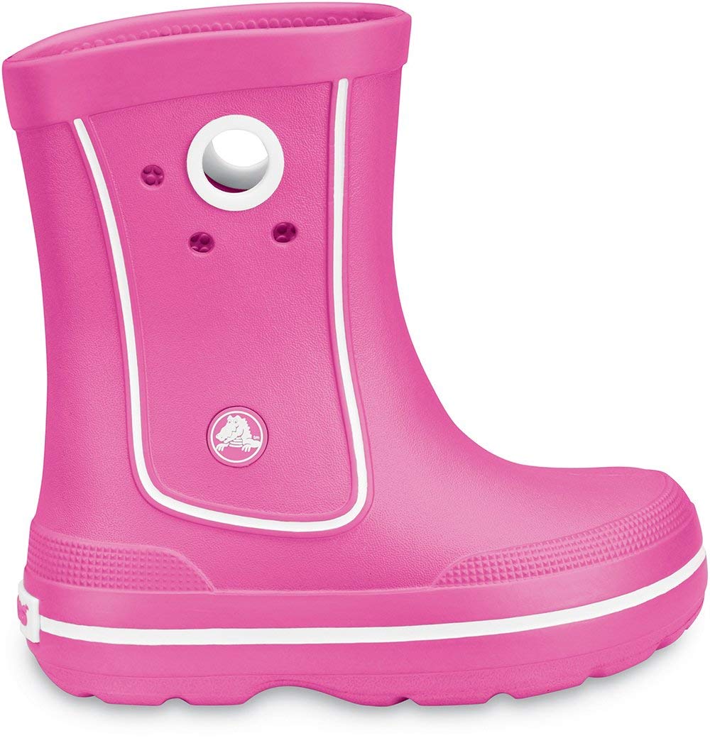 Crocs Crocband Jaunt Kids Clogs - Fuchsia Pink Lightweight Comfortable Shoes for Toddler & Little Kid Size 12-13 M US - Perfect for Playtime, Beach & Outdoor Activities
