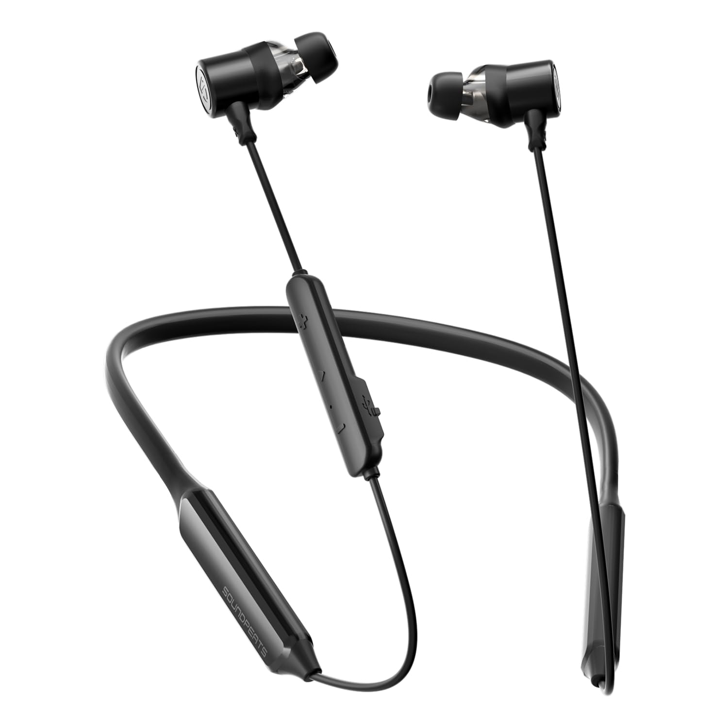 SoundPEATS Force Pro Dual Dynamic Drivers Bluetooth 5.2 Wireless Sports Earbuds - IPX7 Waterproof Neckband Headphones with APTX HD Audio, Built-in Mic, 22H Playtime - Perfect for Running, Gym Workouts & Outdoor Activities