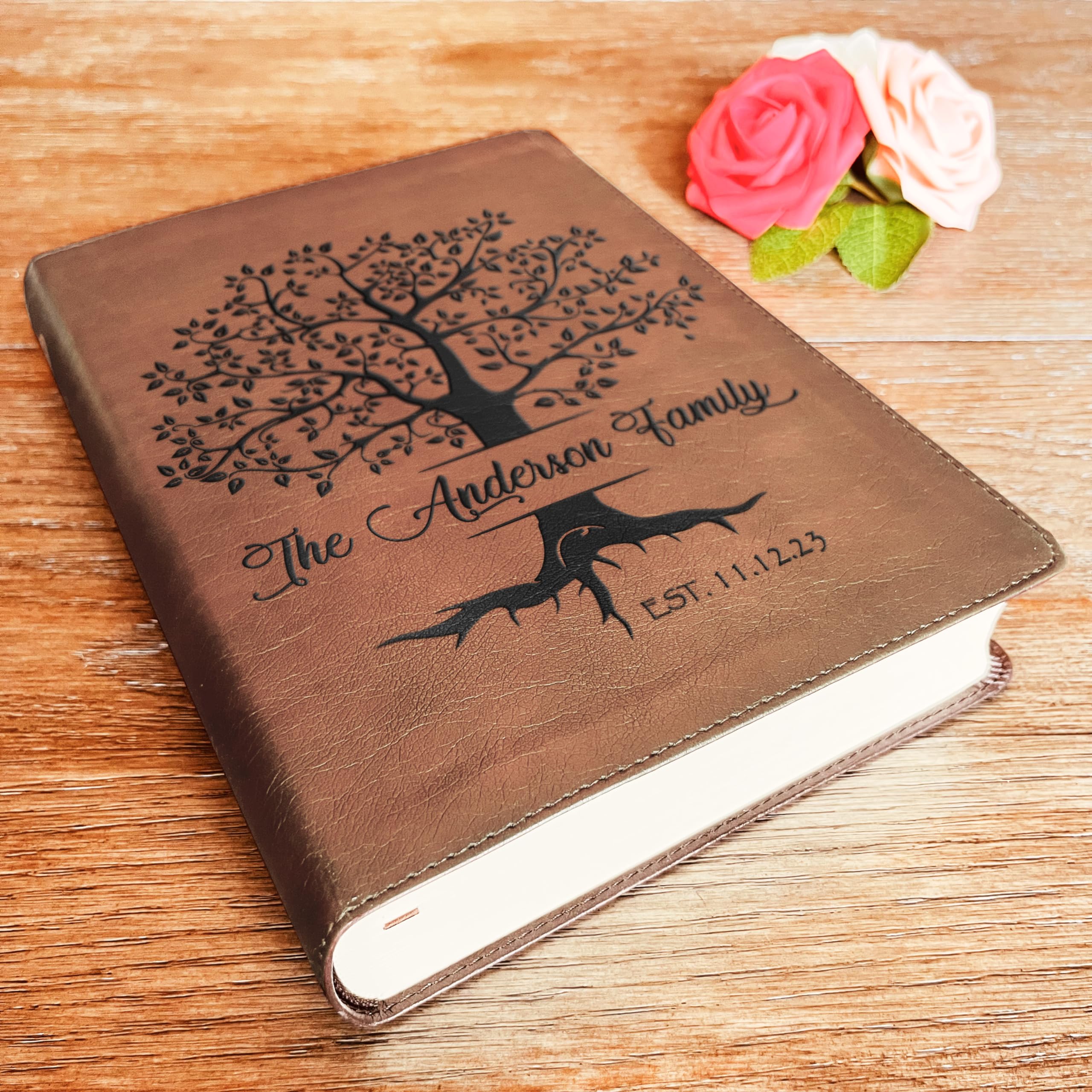 Personalized Engraved ESV Family Bible - Custom Single Column Journaling Bible for Wedding, Anniversary & Christian Gifts | Perfect for Family Devotions, Bible Study & Special Occasions