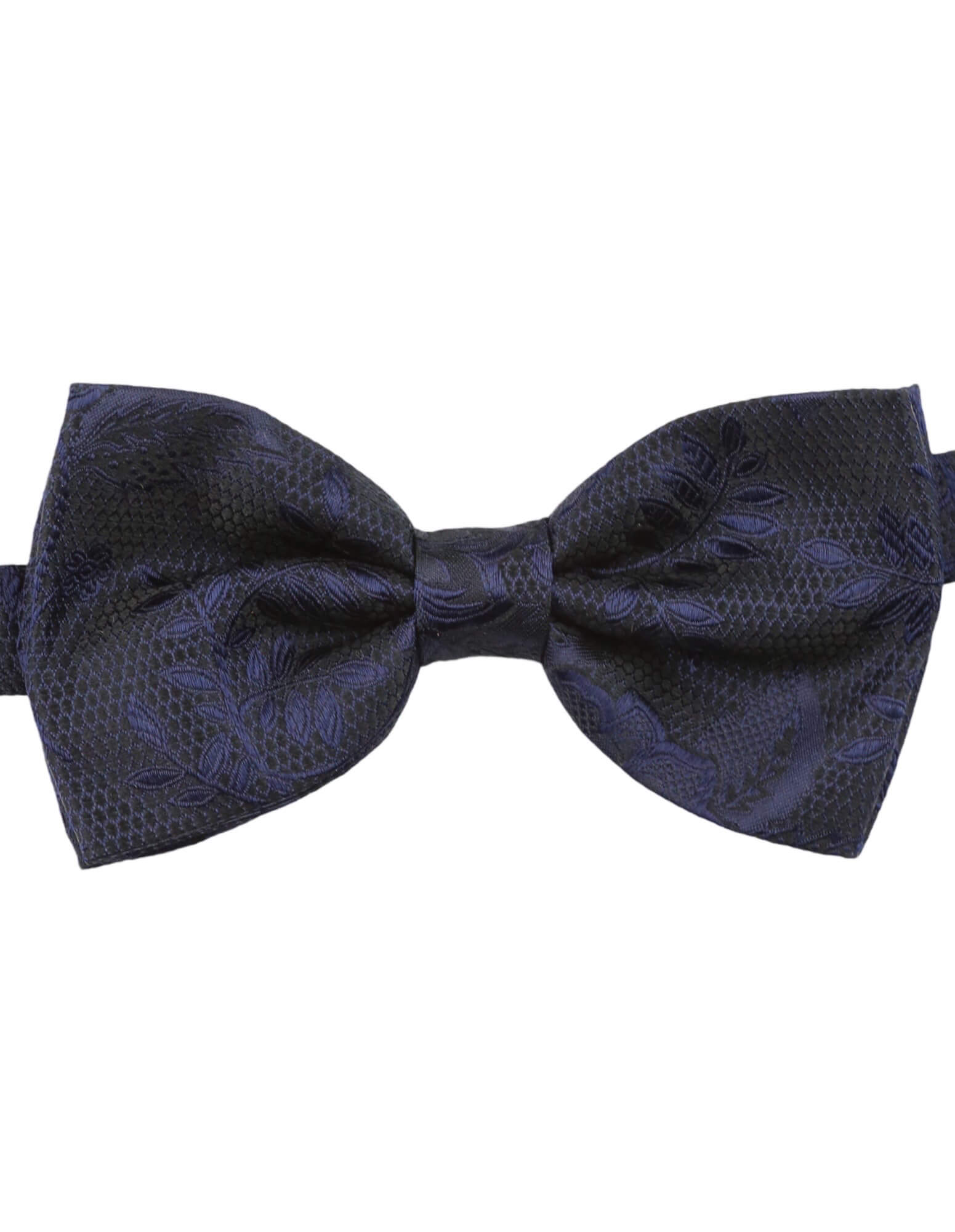 DÉCLIC Kontur Navy Blue Bow Tie for Men - Classic Pre-Tied Necktie for Weddings, Parties & Formal Events