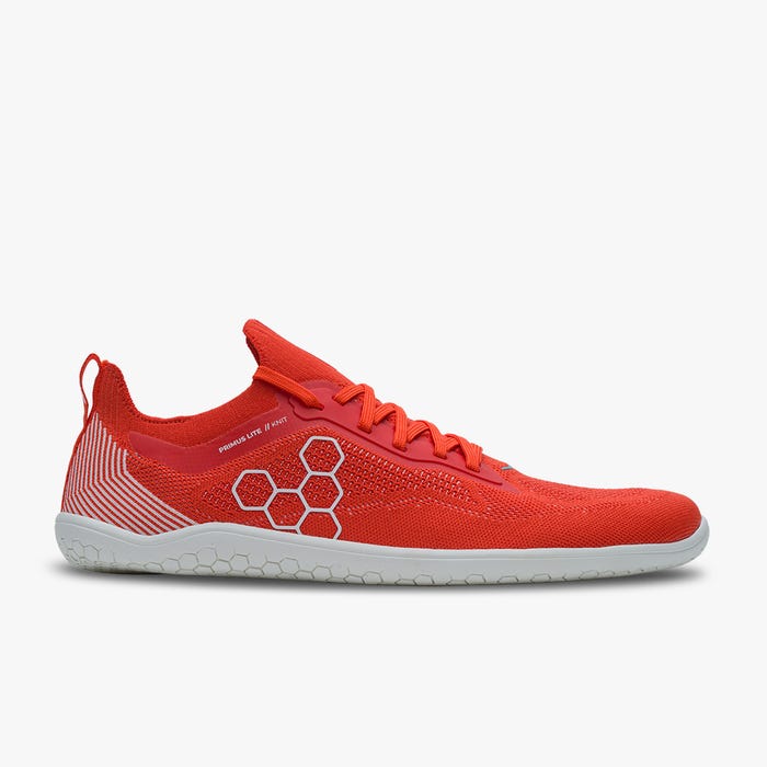Vivobarefoot Women's Primus Lite Knit Barefoot Shoes - Flame Color | Lightweight & Flexible for Running, Yoga & Gym Workouts