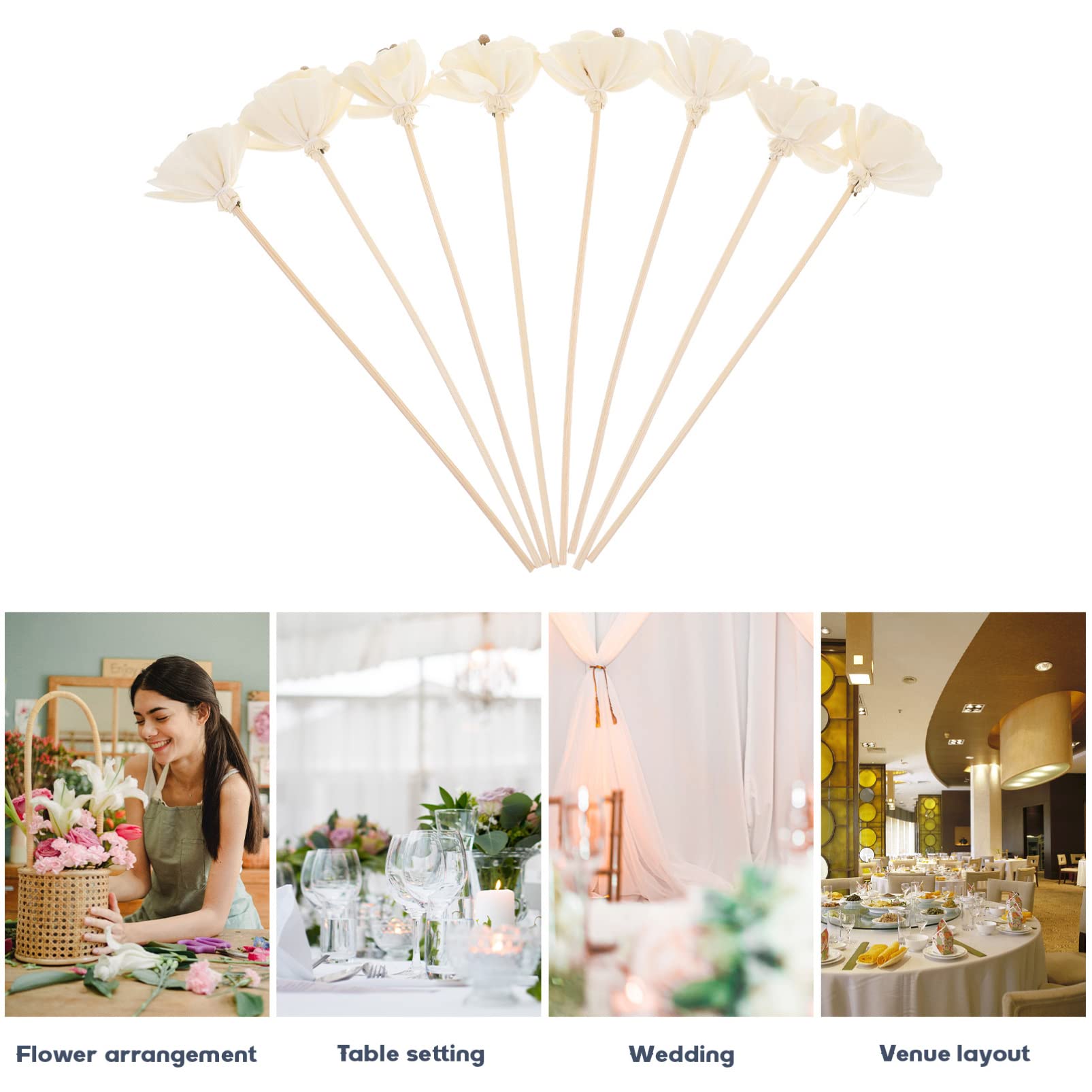 Healifty 8pcs Aroma Diffuser Sticks - Natural Reed Diffusers for Home, Essential Oil Fragrance Sticks for Room, Office, Bathroom - Long-Lasting Scented Sticks for Relaxation & Aromatherapy