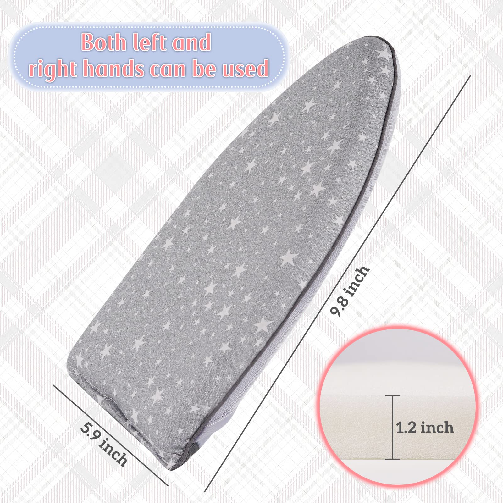 Waterproof Heat Resistant Ironing Glove with Finger Loop - Mini Steamer Mitt for Clothes & Garment Steamers (Grey, 2-Pack) - Perfect for Travel, Home Use & Quick Wrinkle Removal