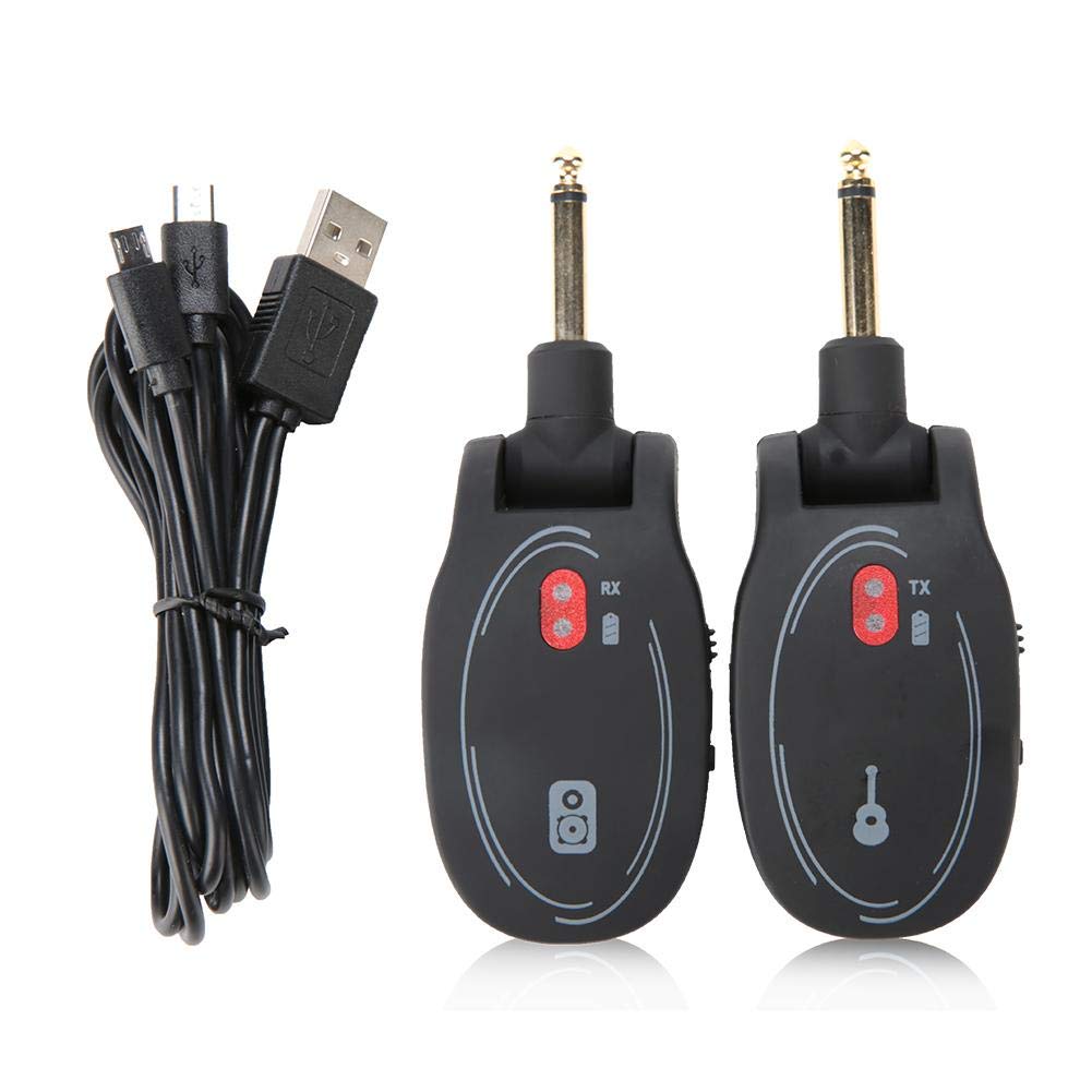 Wireless Guitar System for Electric Guitar - Rechargeable Digital Audio Transmitter & Receiver Set - Perfect for Live Performances, Studio Recording & Stage Shows