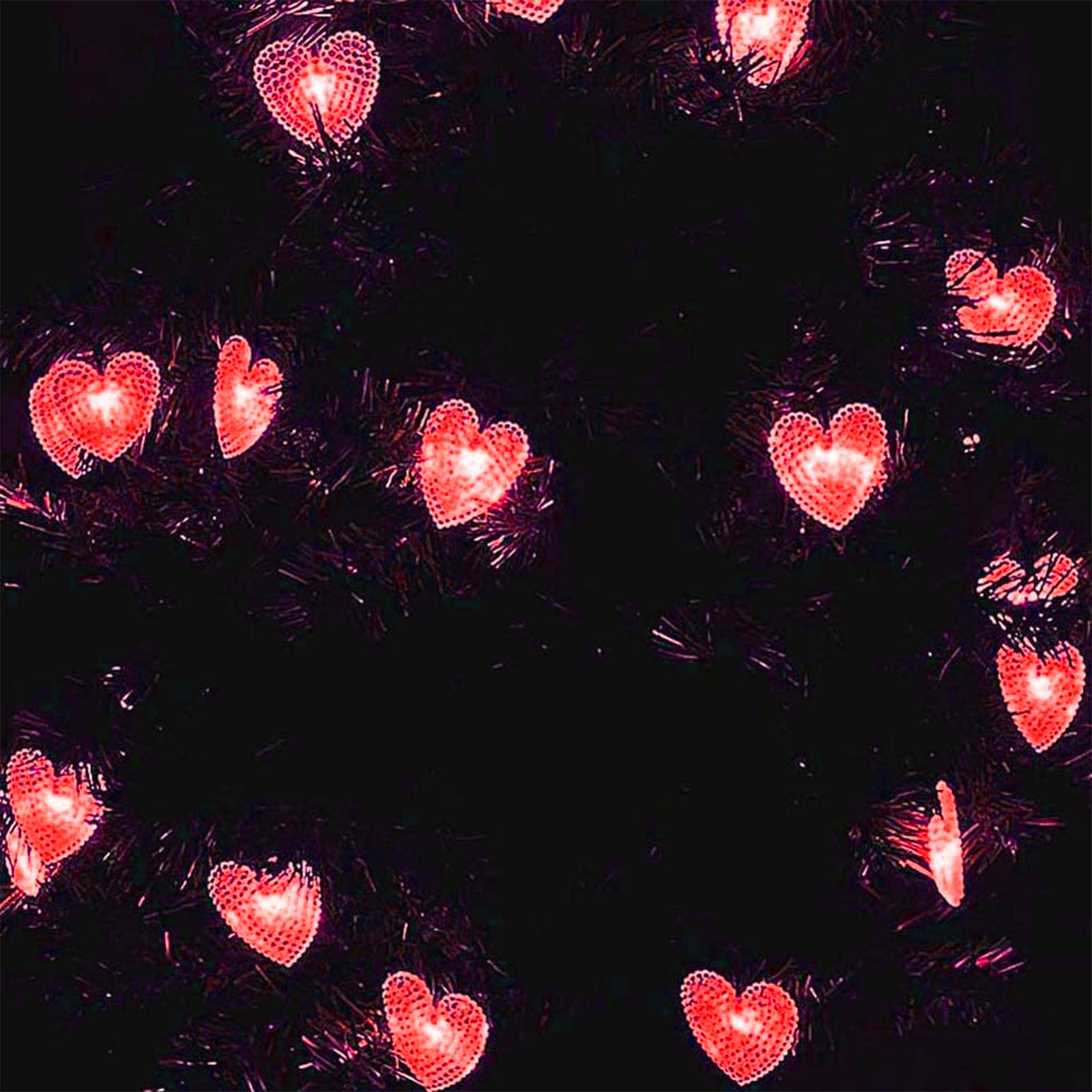 30LED Solar Heart Lights - 19.7ft Waterproof Outdoor Decorative String Lights with 8 Lighting Modes for Christmas Tree, Wedding, Party, Garden, Patio & Backyard Decor (Red) - Perfect for Romantic Evenings & Holiday Celebrations