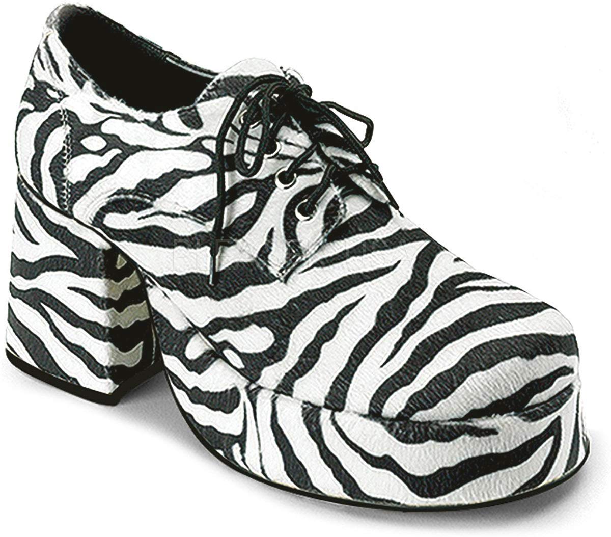Ellie Shoes Men's Platform Sneakers - Zebra Print Fashion Casual Shoes - Large US Size - Perfect for Streetwear, Retro Outfits & Everyday Comfort