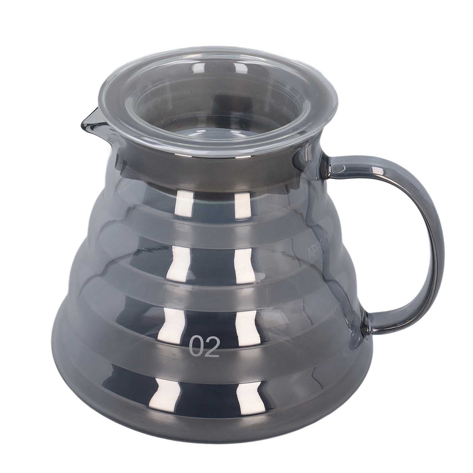 Premium Handmade Coffee Maker - Electroplated Grey Explosion-Proof Borosilicate Glass Coffee Pot for Home, Office & Coffee Shops | Elegant Barista-Grade Brewing Equipment for Espresso, French Press & Pour Over Coffee