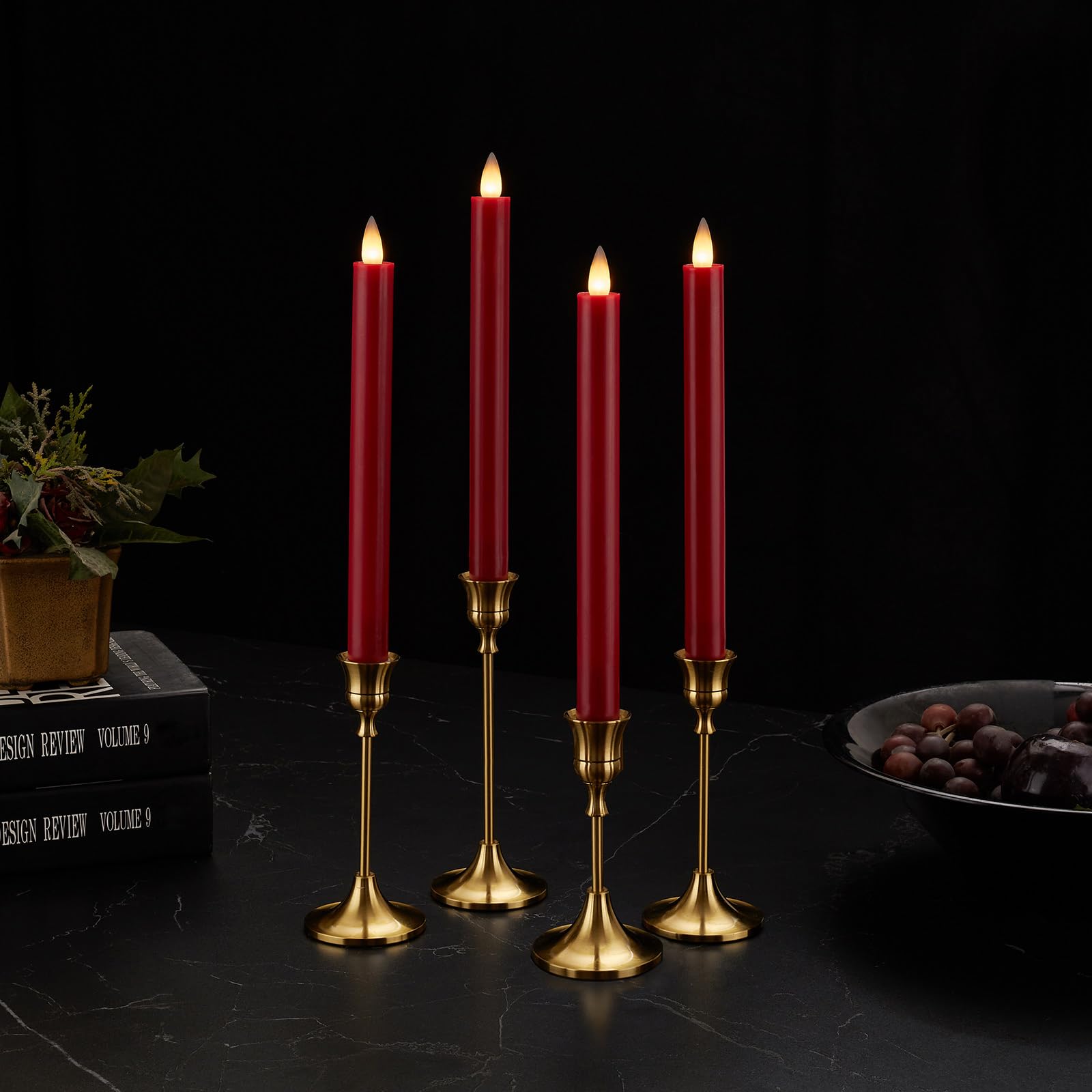 Flameless Taper Candles with Remote & Timer - 9