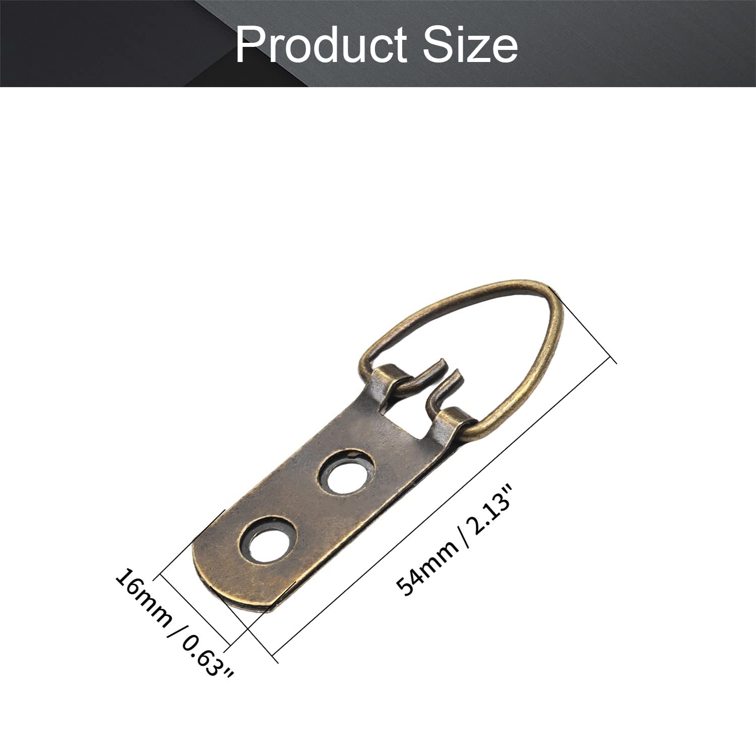 MroMax 20PCS Bronze Picture Frame Hooks 2.13