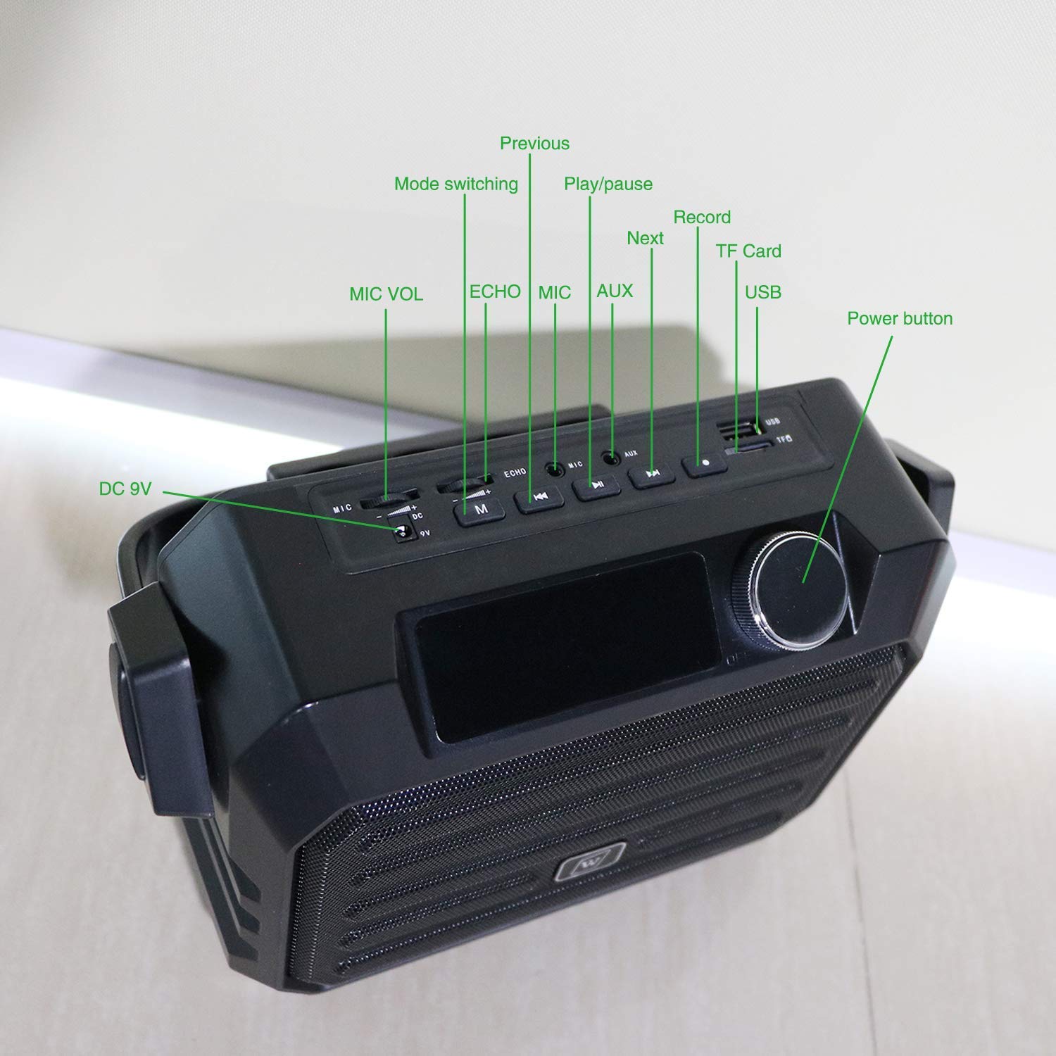 30W Wireless PA System with Bluetooth - Rechargeable Portable Megaphone & Speaker with Wireless Headset & Lavalier Microphone for Teachers, Outdoor Events, Public Speaking, and Classroom Presentations