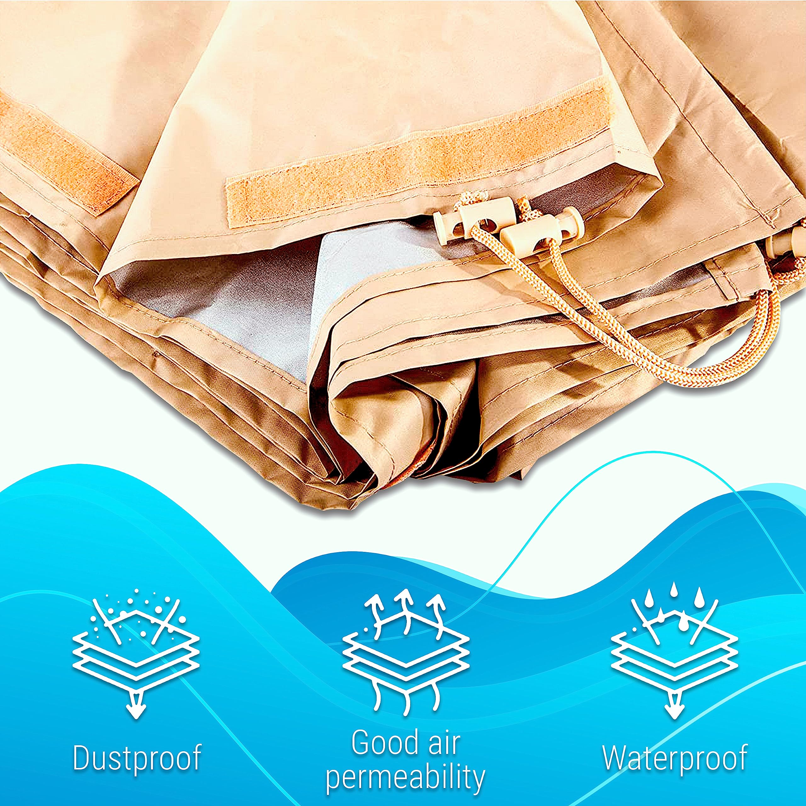 Heavy Duty Waterproof Solar Pool Cover for Inground Pools - 20FT Reel System | Keep Your Pool Clean & Warm Year-Round | Perfect for Backyard, Vacation Homes & Commercial Pools