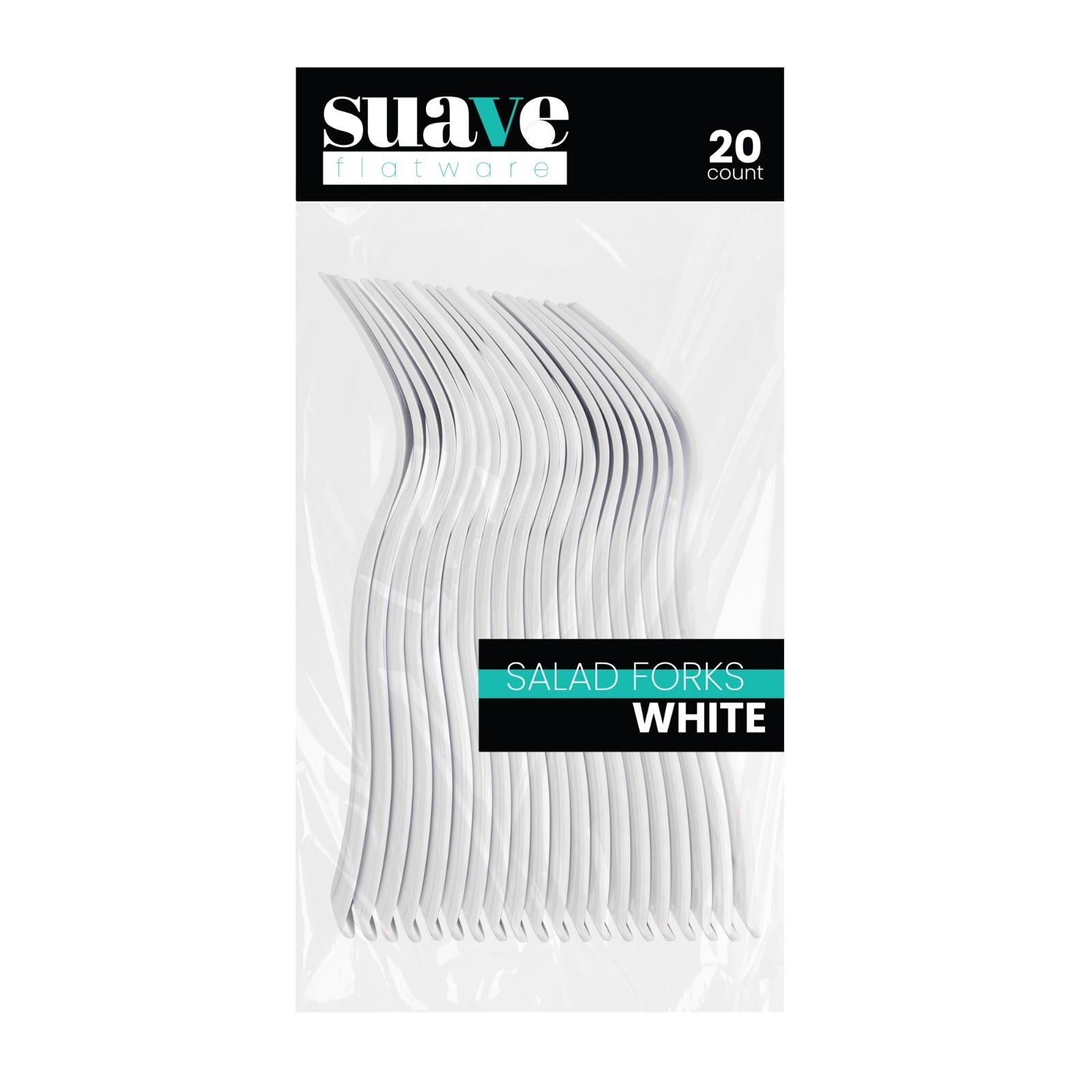 Premium Suave Collection 20-Piece White Flatware Set - Elegant Stainless Steel Silverware for Dining, Parties & Everyday Use