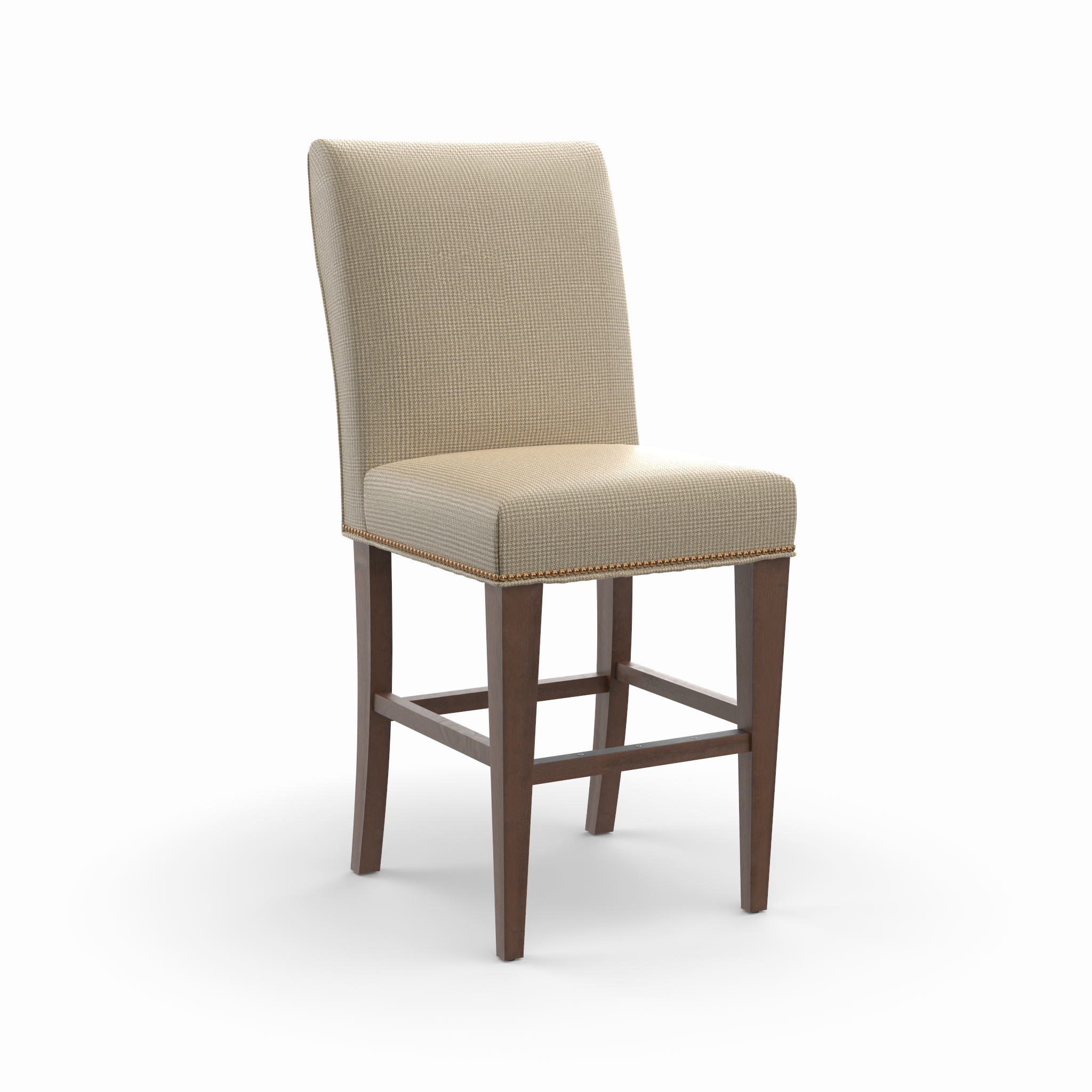Premium Upholstered Bar Stool - Comfortable Counter Height Stool with Padded Seat - Perfect for Kitchen Islands, Breakfast Bars & Home Bars