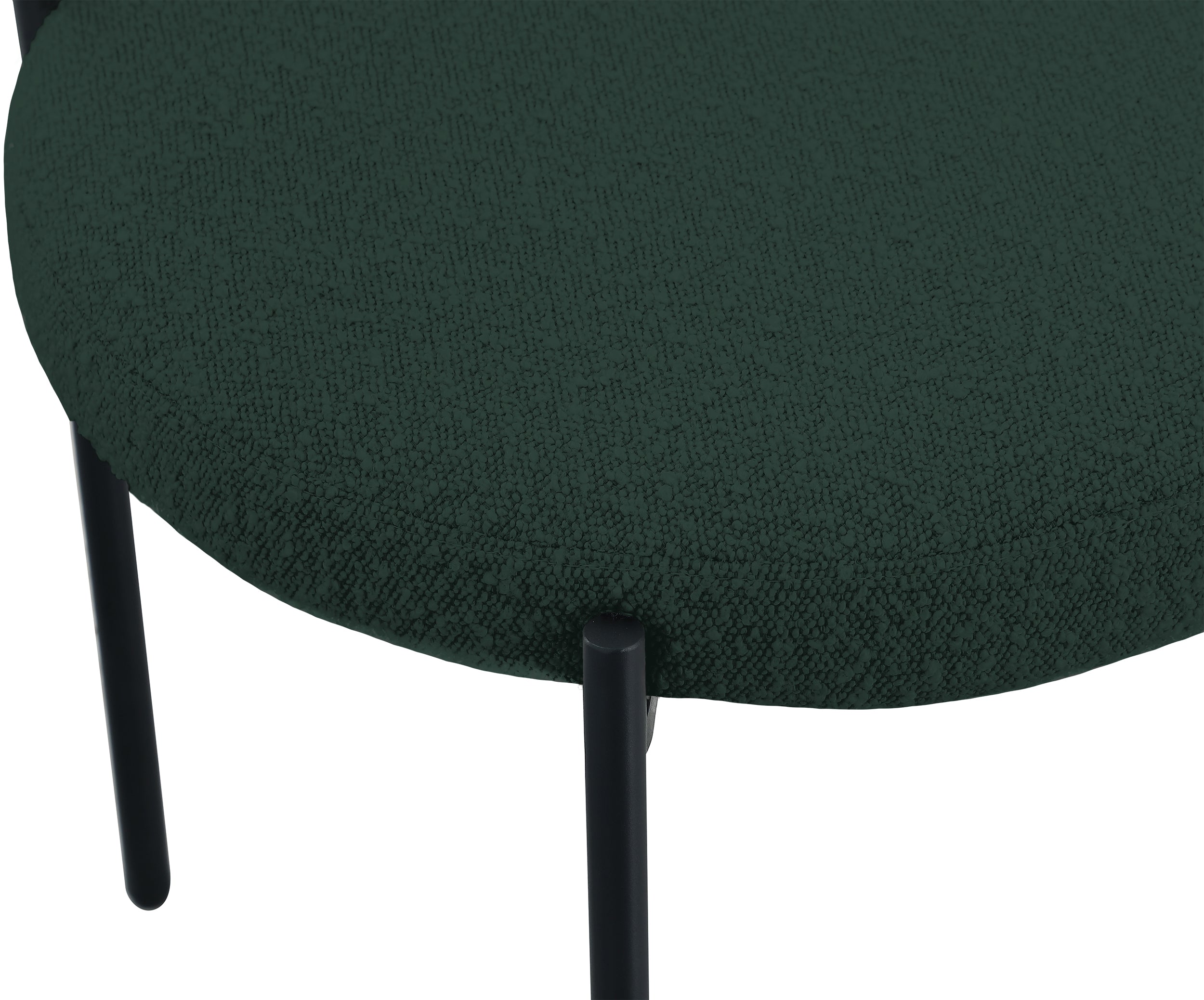 Luxury Boucle Fabric Dining Chair - Modern Upholstered Accent Chair for Dining Room, Living Room & Office - Soft & Comfortable Seat with Sturdy Metal Legs