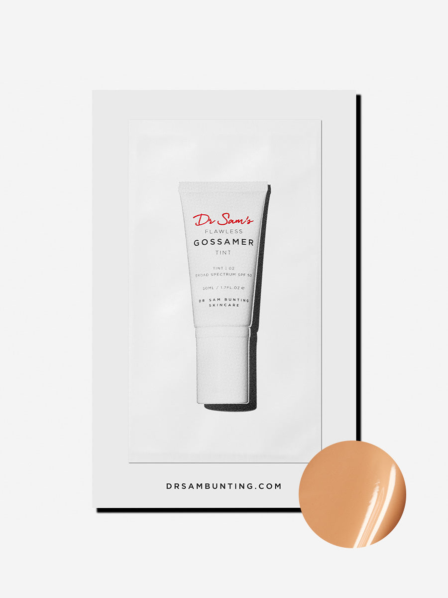 Flawless Gossamer Tint SPF 50 - Lightweight Foundation with Sun Protection (Shade 02, 1.25ml) | Perfect for Daily Wear & Natural Makeup Looks