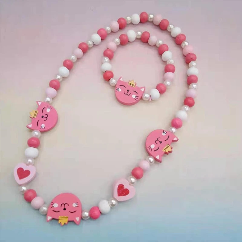 Natural Wood Beads Jewelry for Girls - Handmade Boho Necklaces & Bracelets - Perfect for Everyday Wear, Gifts & Boho Fashion Accessories